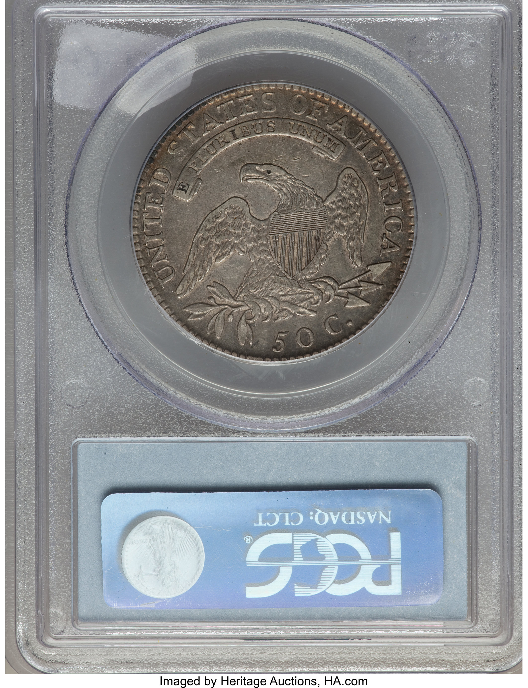 image for: 1818 50C O-104a, R.3, XF45 PCGS. PCGS Population: (0/7). NGC Census: (4/8).  Mintage 1,960,322.From The Southeast Kan...