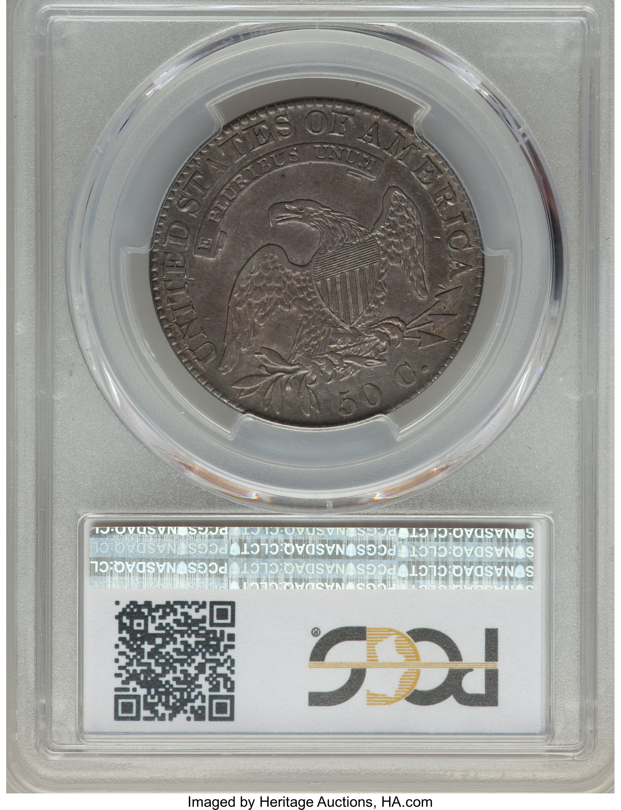 image for: 1822/1 50C O-102, High R.4, XF40 PCGS. PCGS Population: (1/12). NGC Census: (1/5). CDN: $130 Whsle. Bid for problem-free NG...