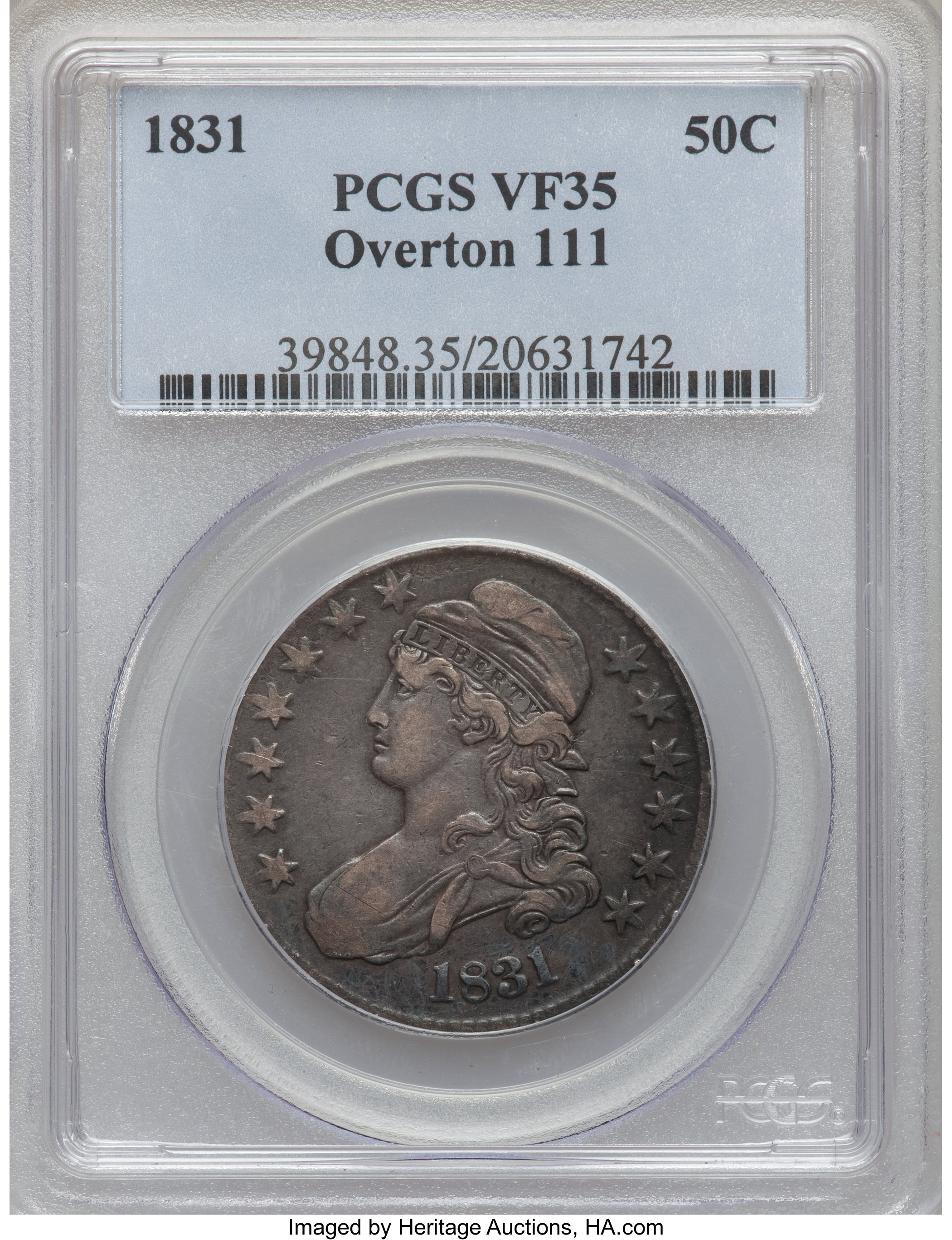 image for: 1831 50C O-111 VF35 PCGS. PCGS Population (0/0). NGC Census: (0/0).   (#39848)...