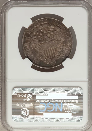 image for: 1806 50C Pointed 6, Stem, O-120, R.3 AU55 NGC. NGC Census: (0/0). PCGS Population (1/0). (#39325)...