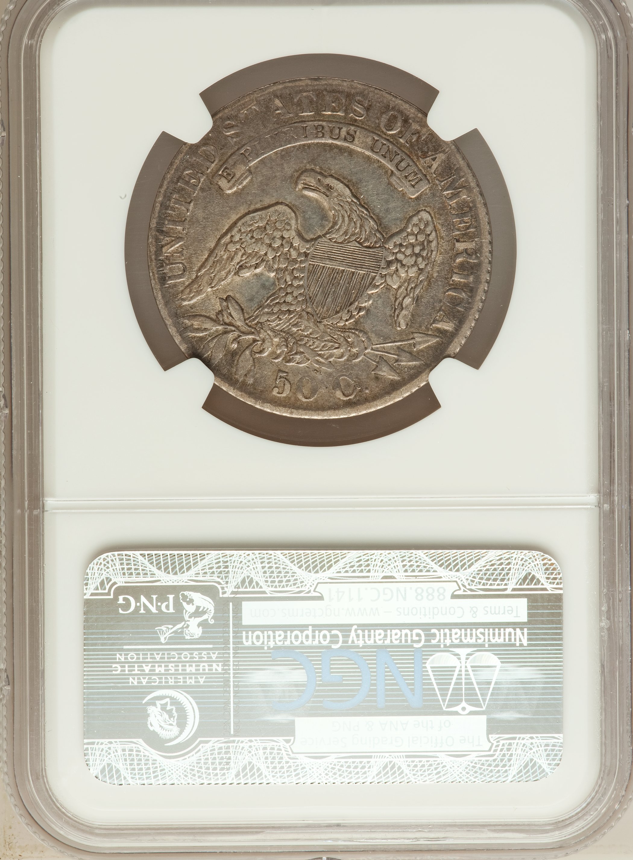 image for: 1831 50C XF45 NGC.  O-105. NGC Census: (0/0). PCGS Population (0/3)....
