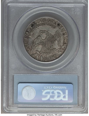 image for: 1828 50C Square Base 2, Small 8, Large Letters, Overton-120, R.1 VF35 PCGS. PCGS Population (0/0). NGC Census: (0/0)....