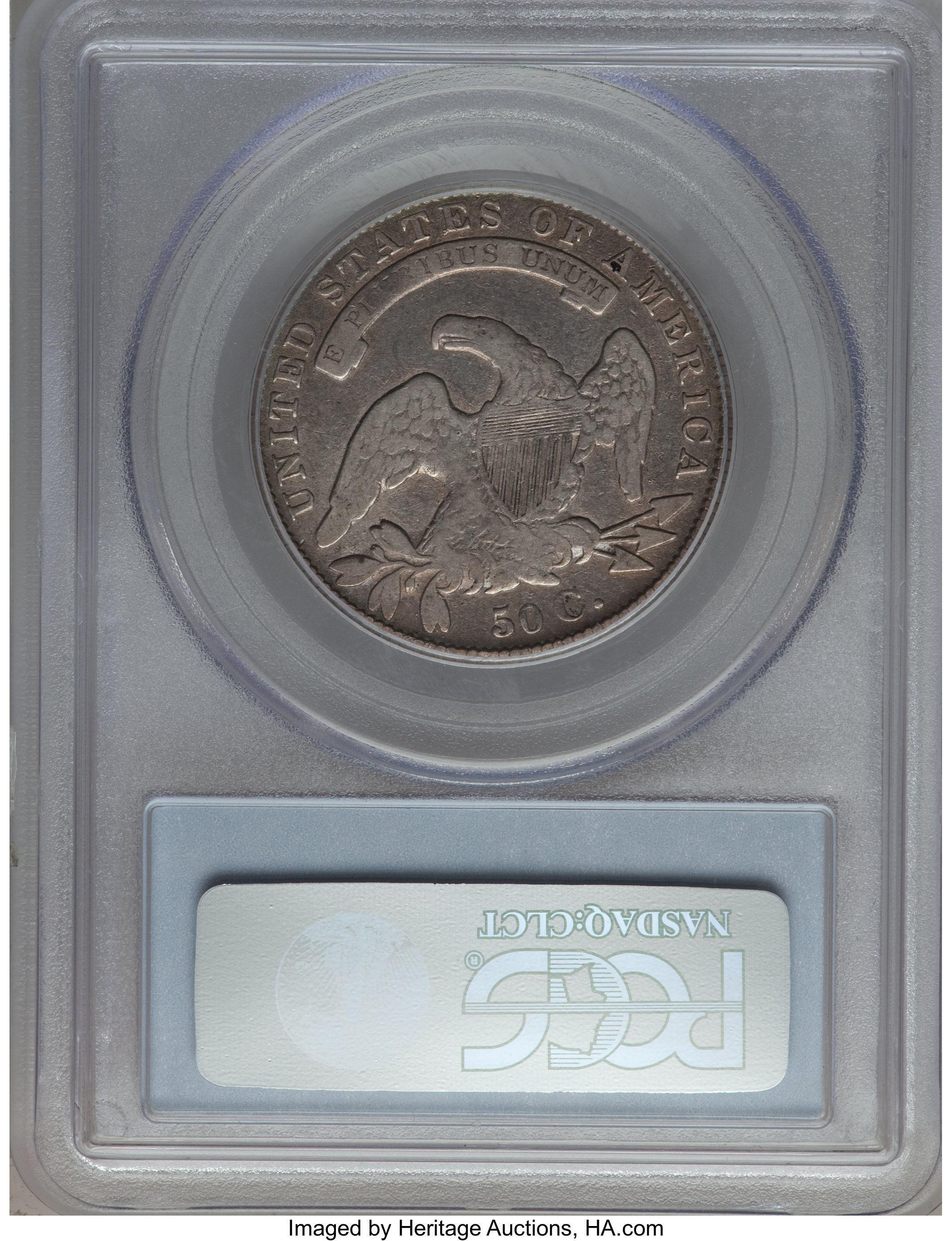 image for: 1836 50C Lettered Edge, Bar Dot, O-120, Low R.4 Fine 15 PCGS. PCGS Population (0/0). NGC Census: (0/0).  ...
