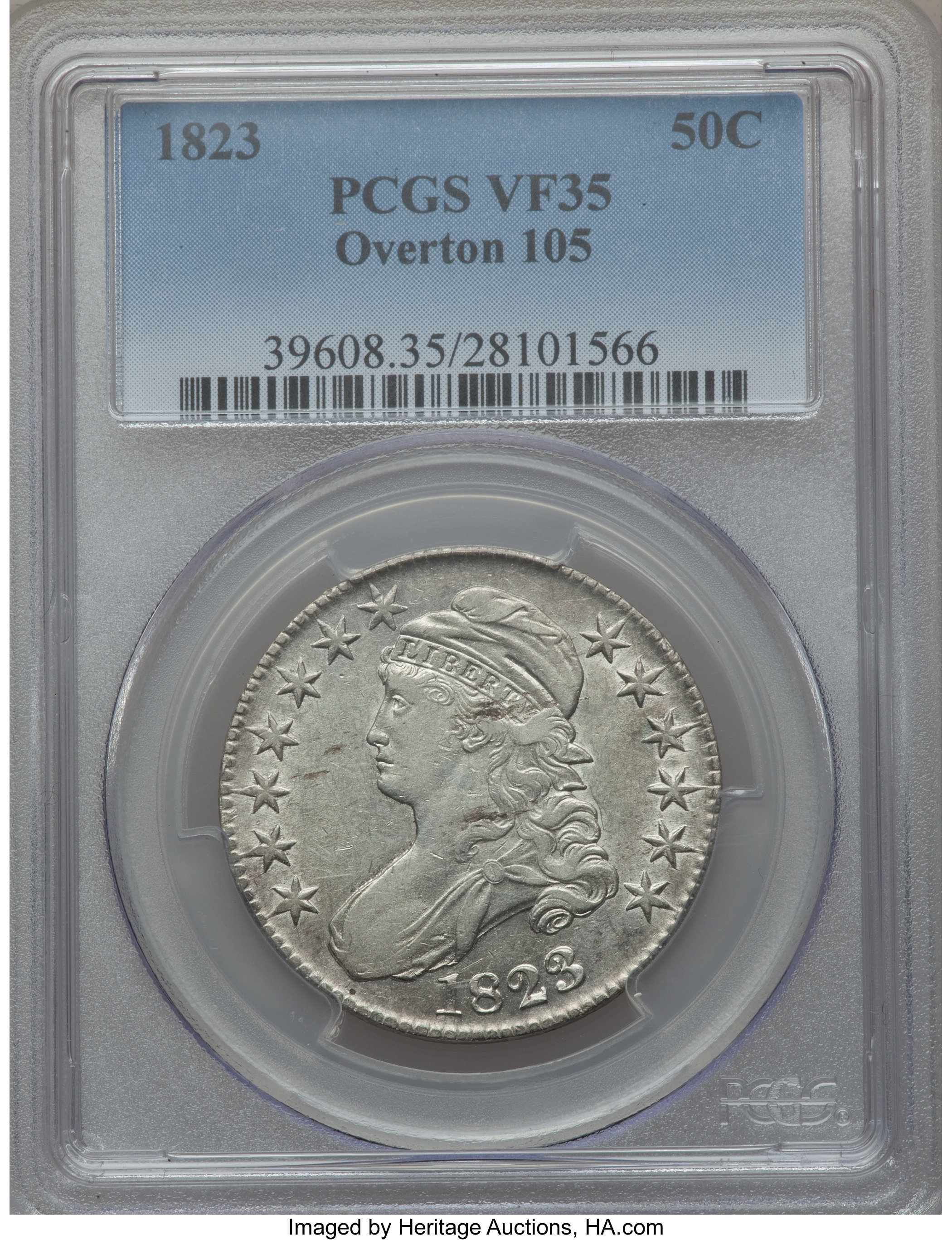 image for: 1823 50C O-105, R.1, VF35 PCGS. PCGS Population (0/0). NGC Census: (0/0).  ...