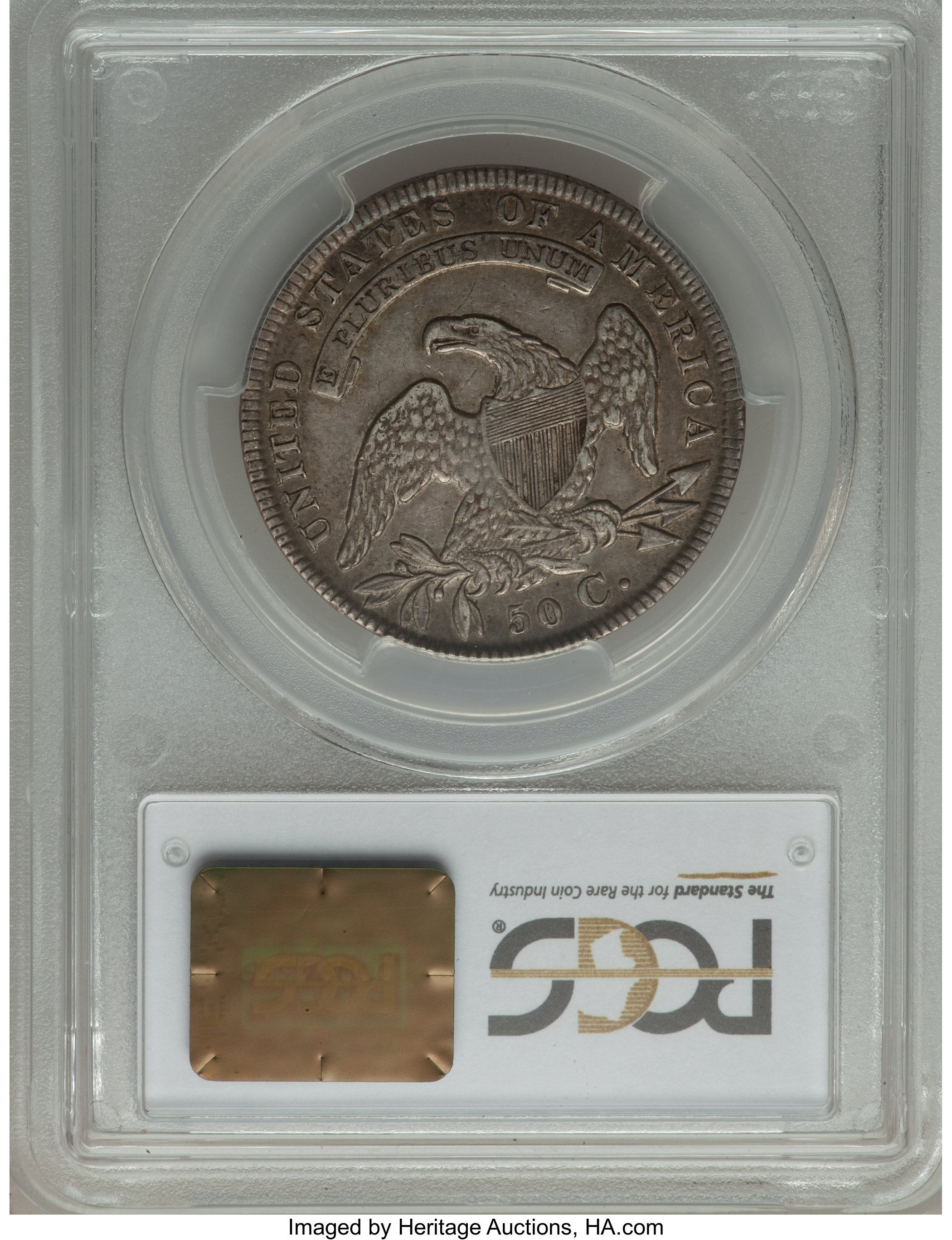 image for: 1834 50C Small Date,Small Letters,O-111 XF45 PCGS. PCGS Population (3/7). NGC Census: (0/0).  ...