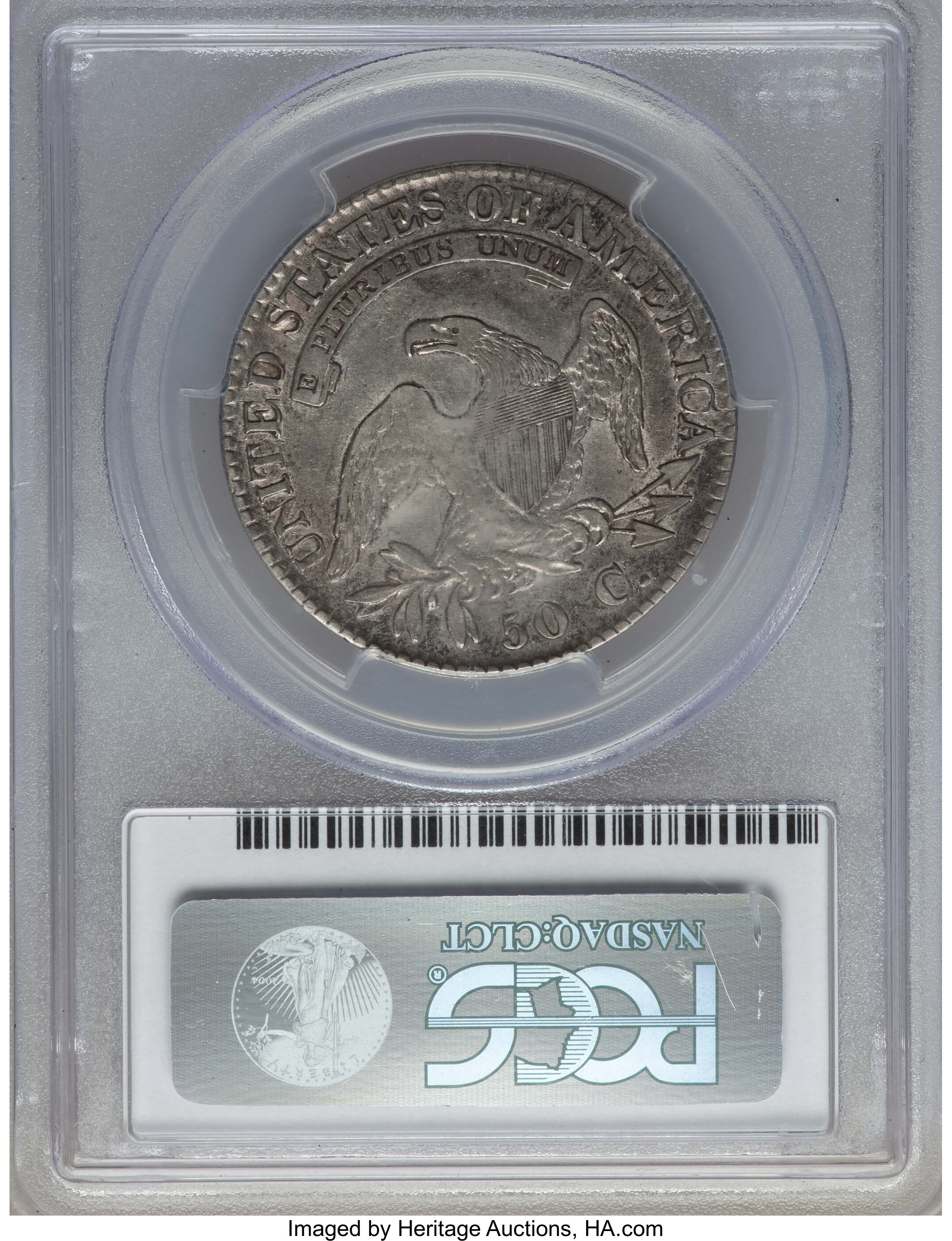 image for: 1823 50C O-110, R.2, XF45 PCGS Secure. Ex: Peterson. PCGS Population: (1/5 and 0/0+). NGC Census: (6/12 and 0/0+).  ...