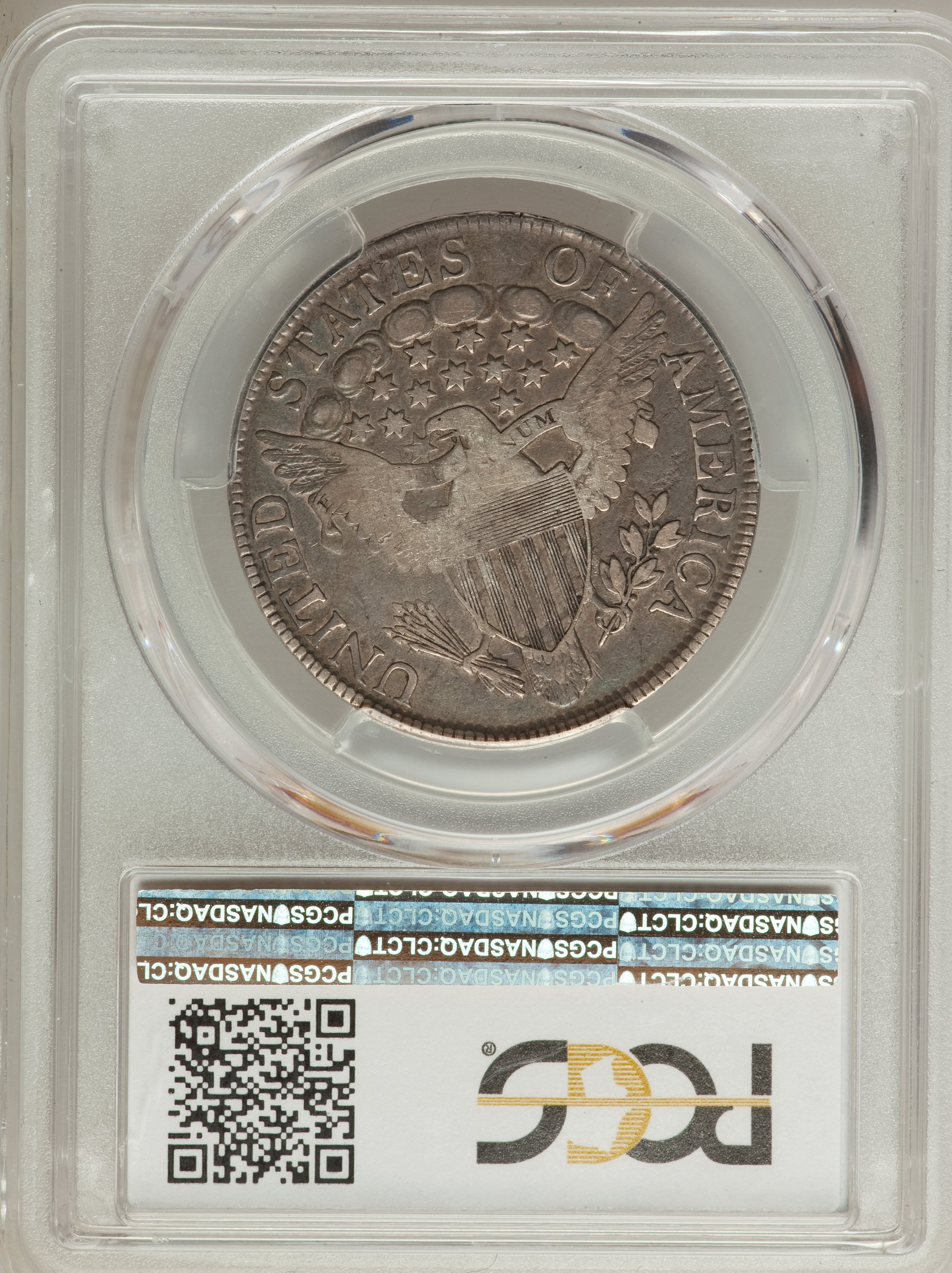 image for: 1806 50C Pointed 6, Stem, O-119, T-27, R.3, VF25 PCGS. PCGS Population: (1/3). NGC Census: (0/5).  ...