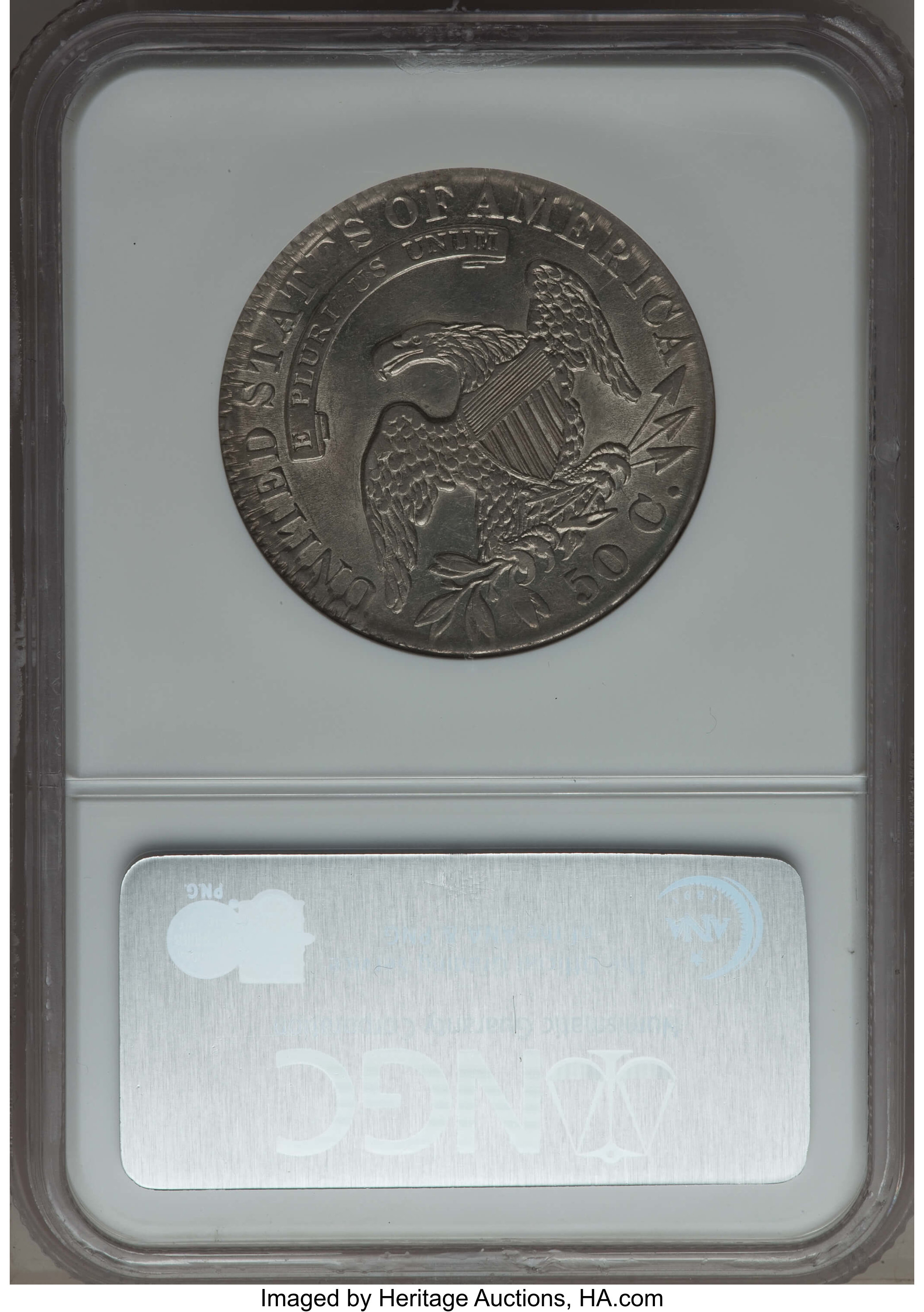 image for: 1831 50C O-101, R.2, AU53 NGC. NGC Census: (3/7). PCGS Population: (1/5).  Mintage 5,873,660. ...
