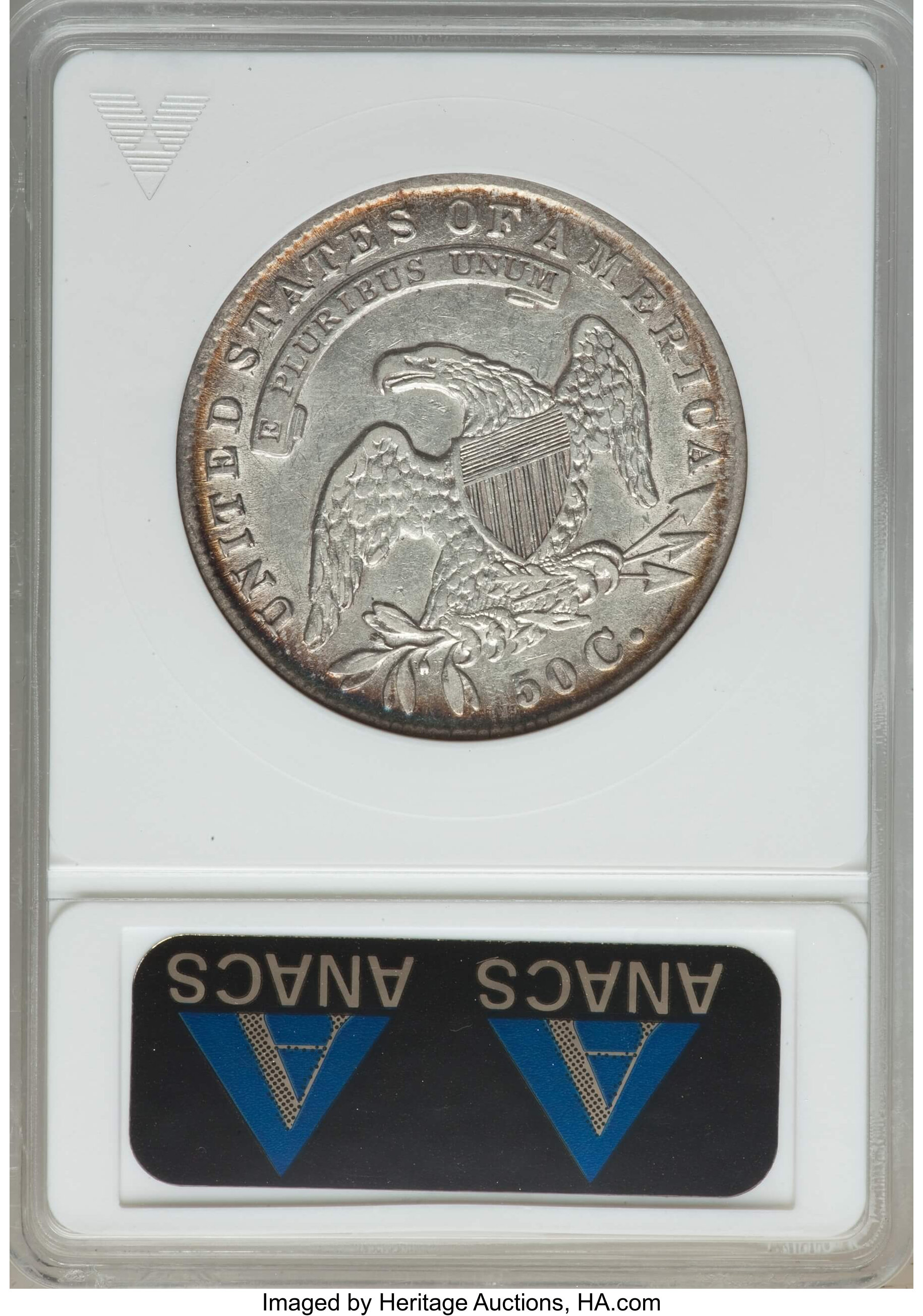 image for: 1835 50C O-108, R.3, -- Cleaned -- ANACS. AU53 Details. NGC Census: (3/14). PCGS Population: (0/7).  Mintage 5,352,006....