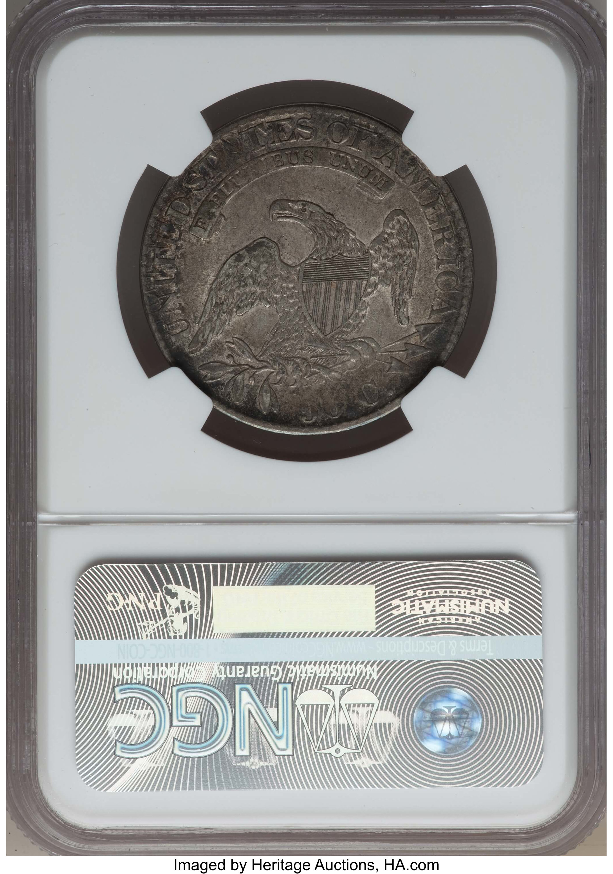 image for: 1824 50C O-117, R.1, XF45 NGC. NGC Census: (5/24). PCGS Population: (4/9).  Mintage 3,504,954. ...