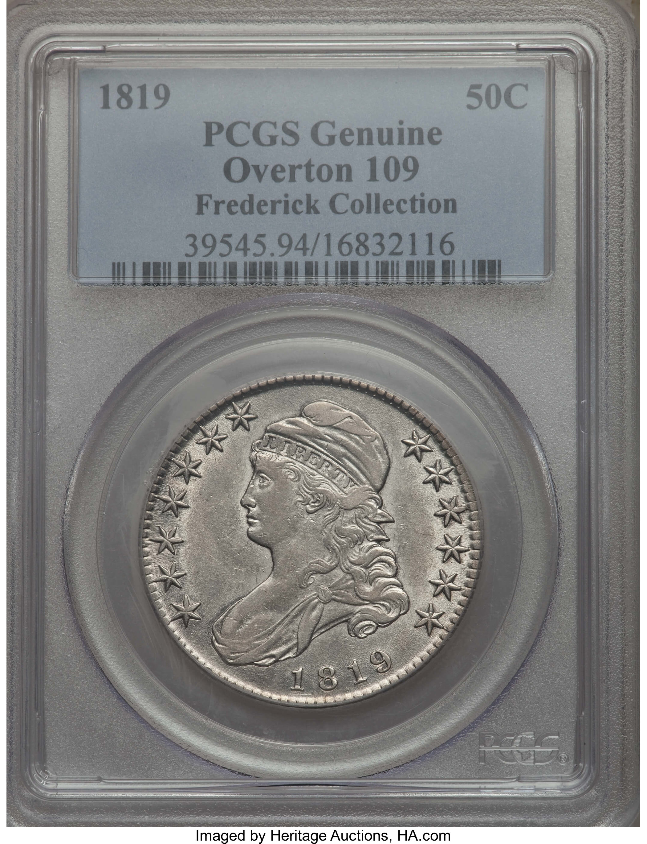 image for: 1819 50C O-109, R.2, -- Altered Surfaces -- PCGS Genuine.  From The Donald R. Frederick Collection of Early U.S. Coinage:...