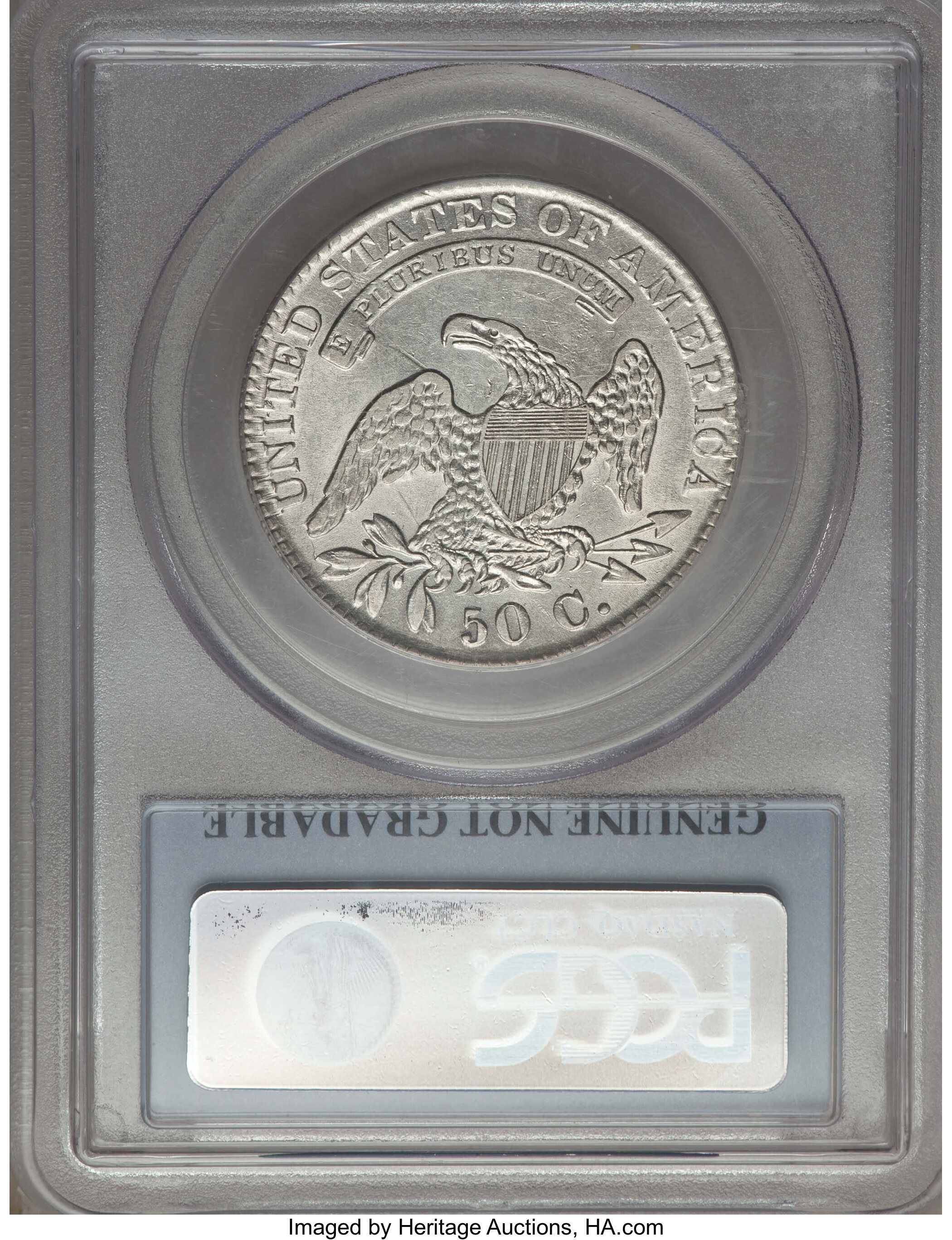 image for: 1830 50C Small 0, O-104, R.3, -- Cleaned -- PCGS Genuine.  Mintage 4,764,800. From The Donald R. Frederick Collection of ...