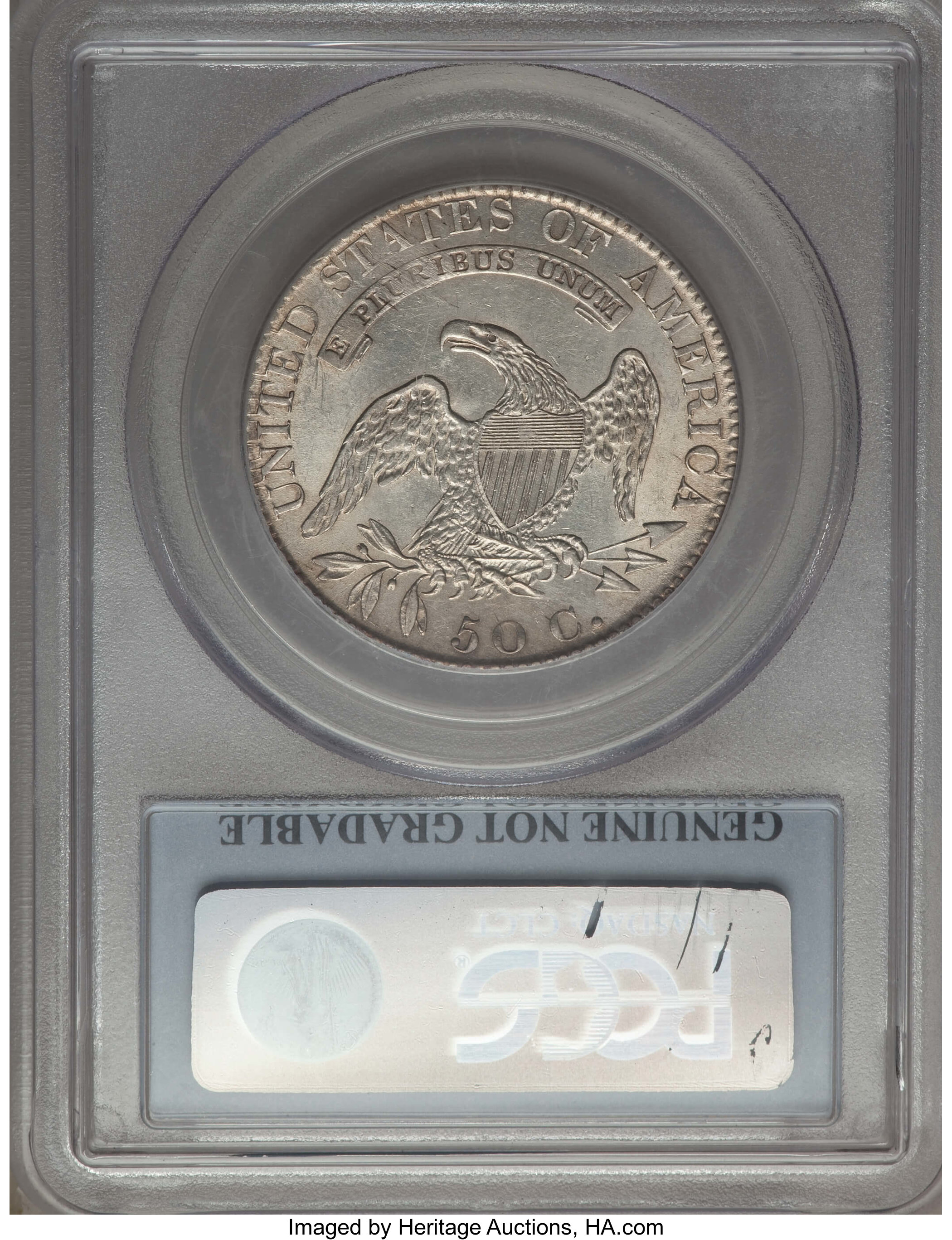 image for: 1819/8 50C Large 9, O-106, R.4, -- Cleaning -- PCGS Genuine.  From The Donald R. Frederick Collection of Early U.S. Coina...