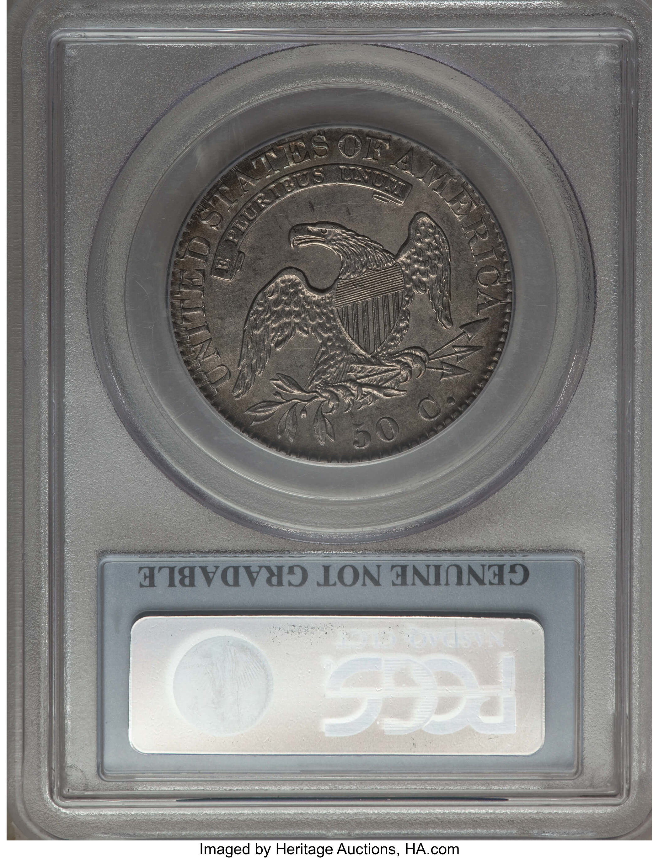 image for: 1822 50C O-113, R.3, -- Cleaning -- PCGS Genuine.  From The Donald R. Frederick Collection of Early U.S. Coinage: Bayside...