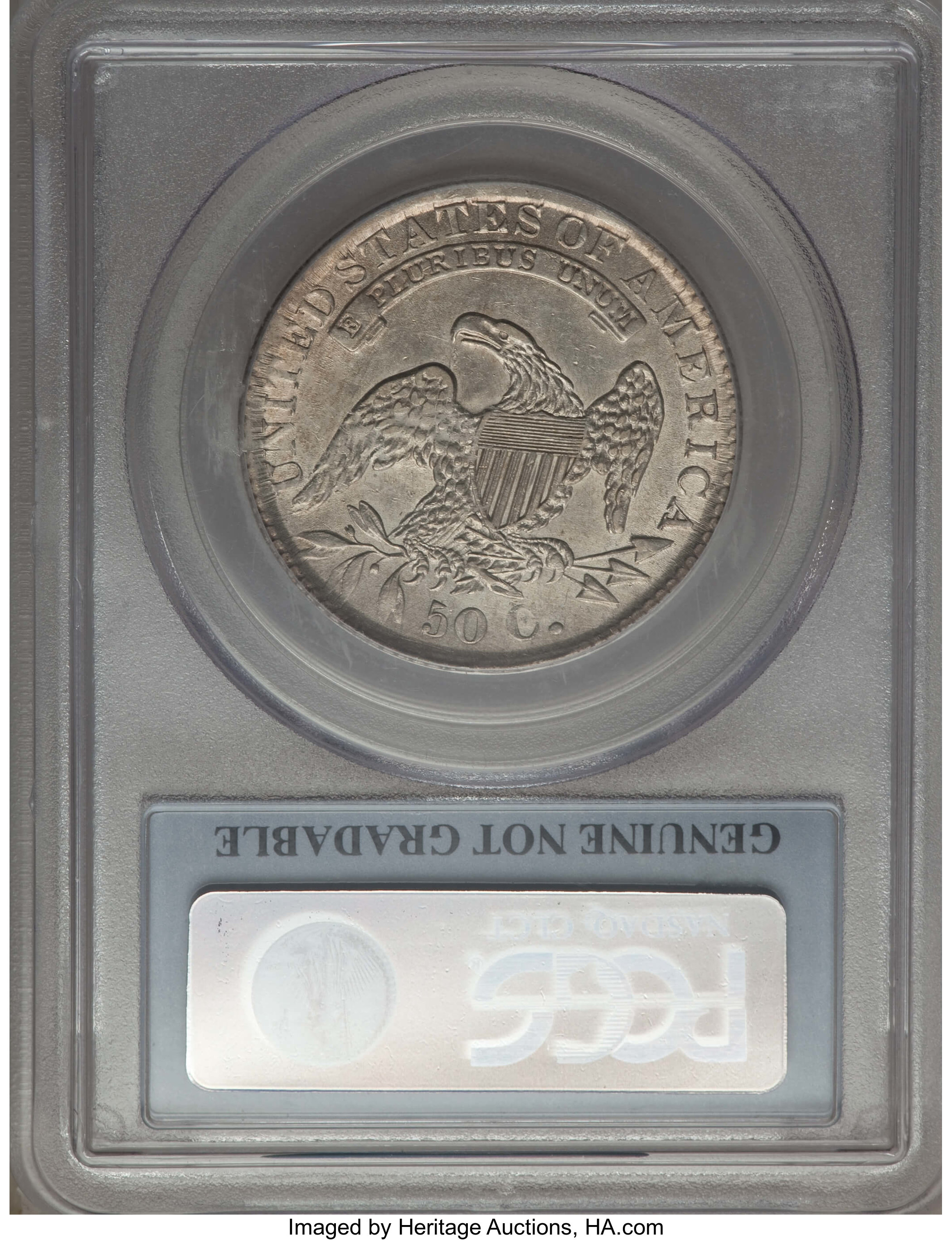 image for: 1832 50C Small Letters, O-117, High R.4, -- Cleaning -- PCGS Genuine. From The Donald R. Frederick Collection of Early U....