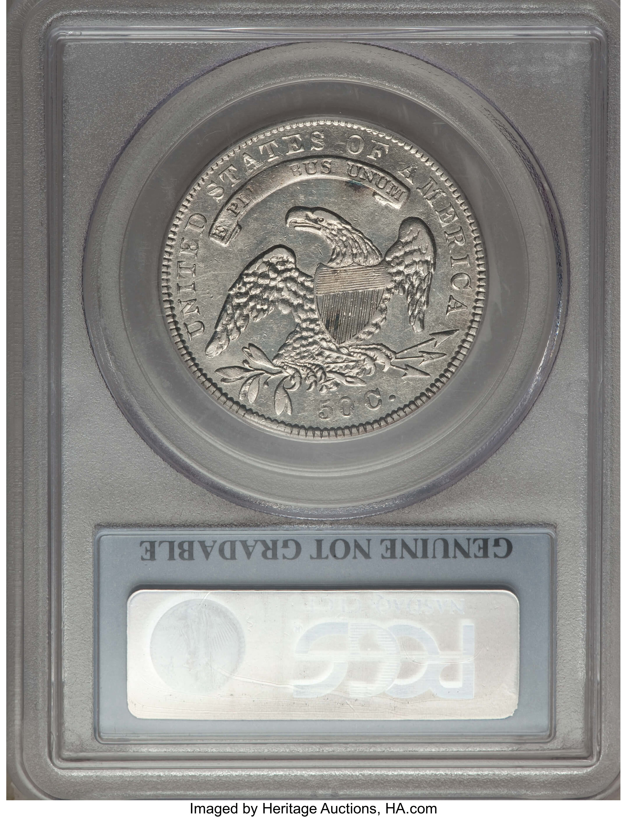 image for: 1834 50C Small Date, Small Letters, O-113, R.1, -- Cleaning -- PCGS Genuine.  From The Donald R. Frederick Collection of ...