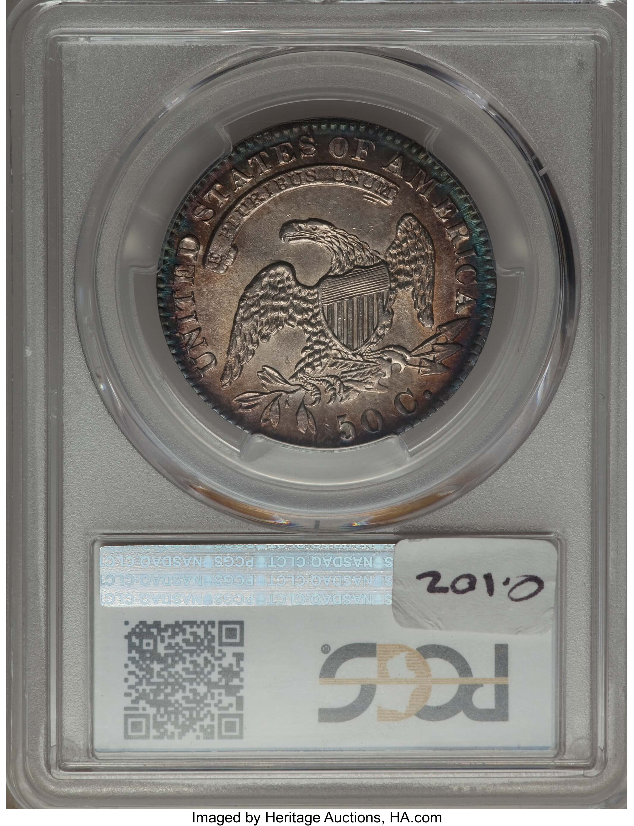 image for: 1832 50C Small Letters, O-102, R.1, AU55 PCGS. PCGS Population: (2/2). NGC Census: (5/12).  Mintage 4,797,000. From T...