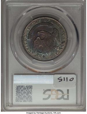 image for: 1834 50C Small Date, Small Letters, O-115, R.2, AU55 PCGS. PCGS Population: (2/3). NGC Census: (3/7). From The South...