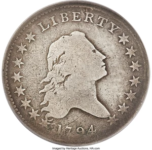 image for: 1794 50C O-104, T-11, R.5 -- Tooled, Improperly Cleaned -- NCS. VG Details....