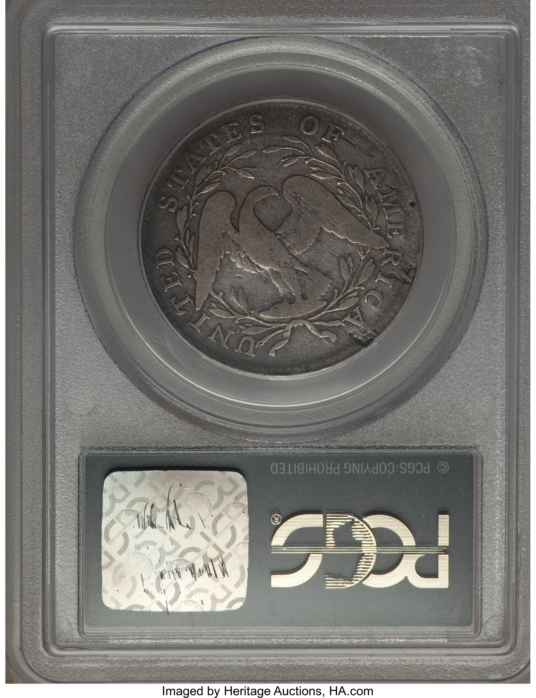 image for: 1795 50C 2 Leaves, O-105a, T-25, R.4, VG8 PCGS....