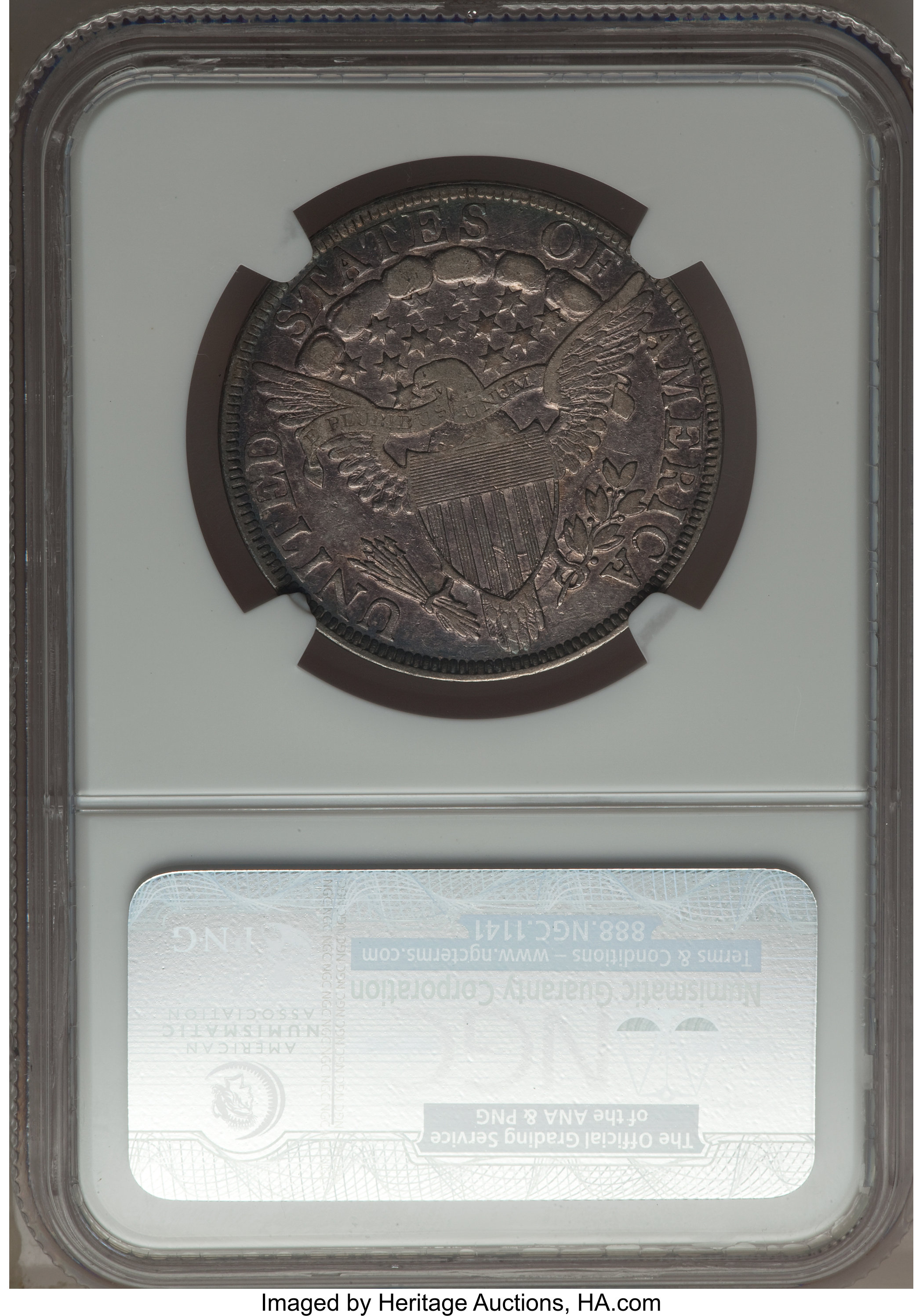 image for: 1803 50C Large 3, Large Reverse Stars, O-103, T-3, R.3, XF45 NGC....