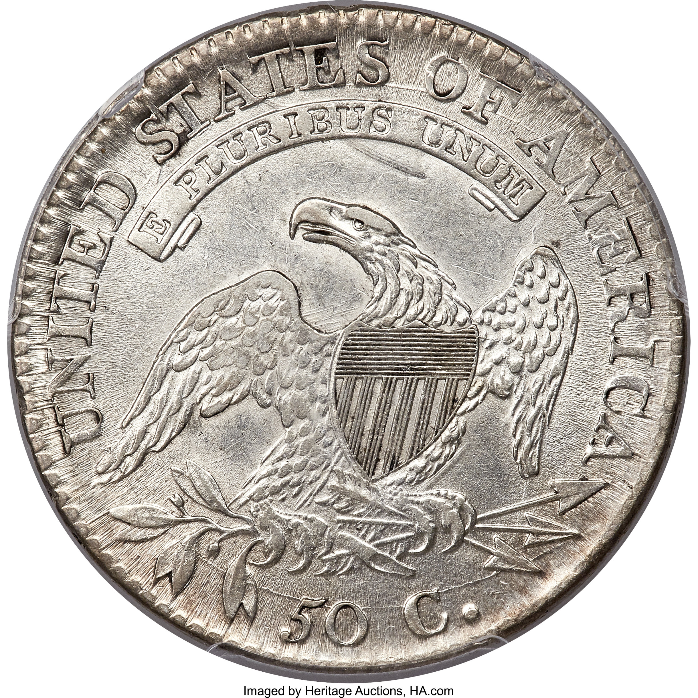 image for: 1811 50C Small 8, O-106, R.3, AU58 PCGS....