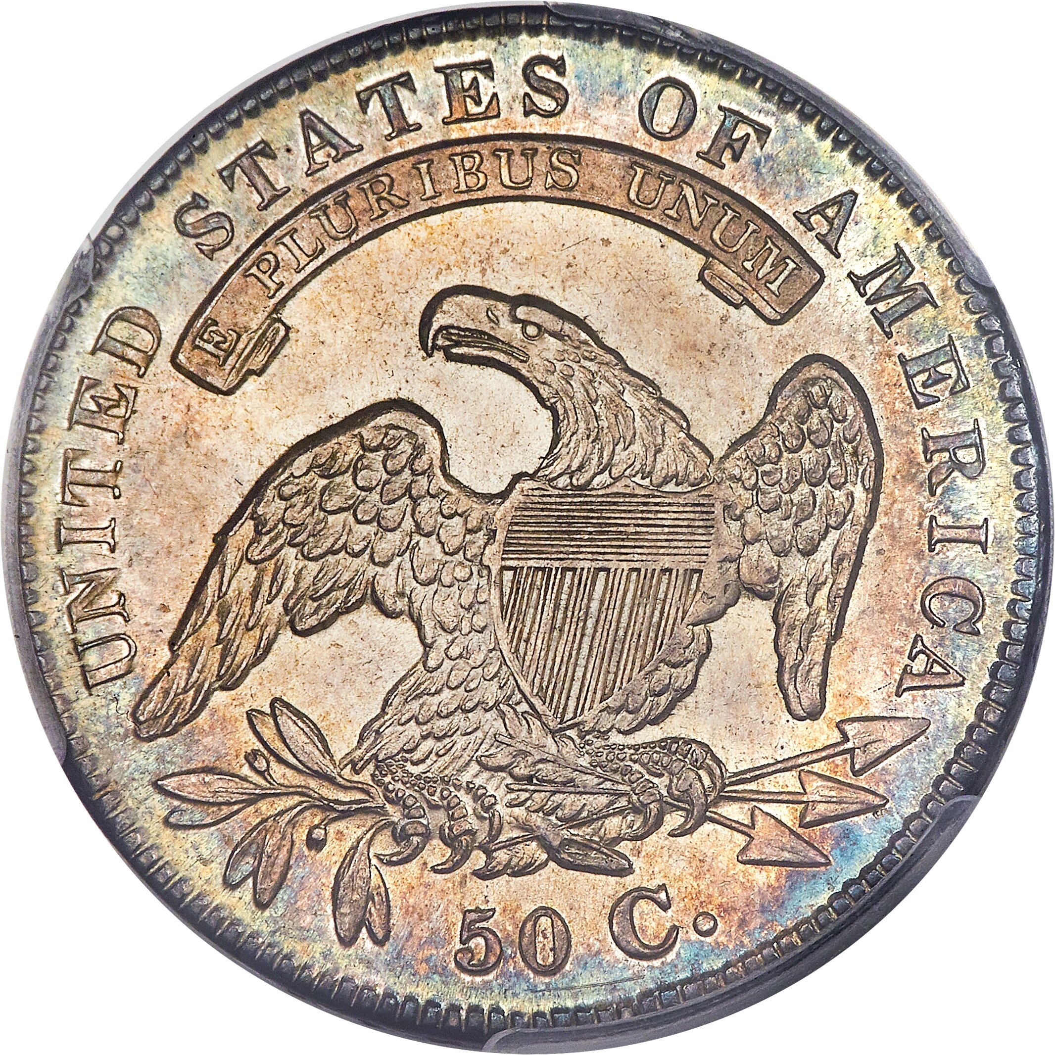 image for: 1834 50C Small Date, Small Letters, O-109, R.1, MS64+ PCGS. CAC....