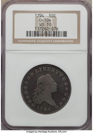 image for: 1794 50C O-104, T-11, R.5, VG10 NGC....