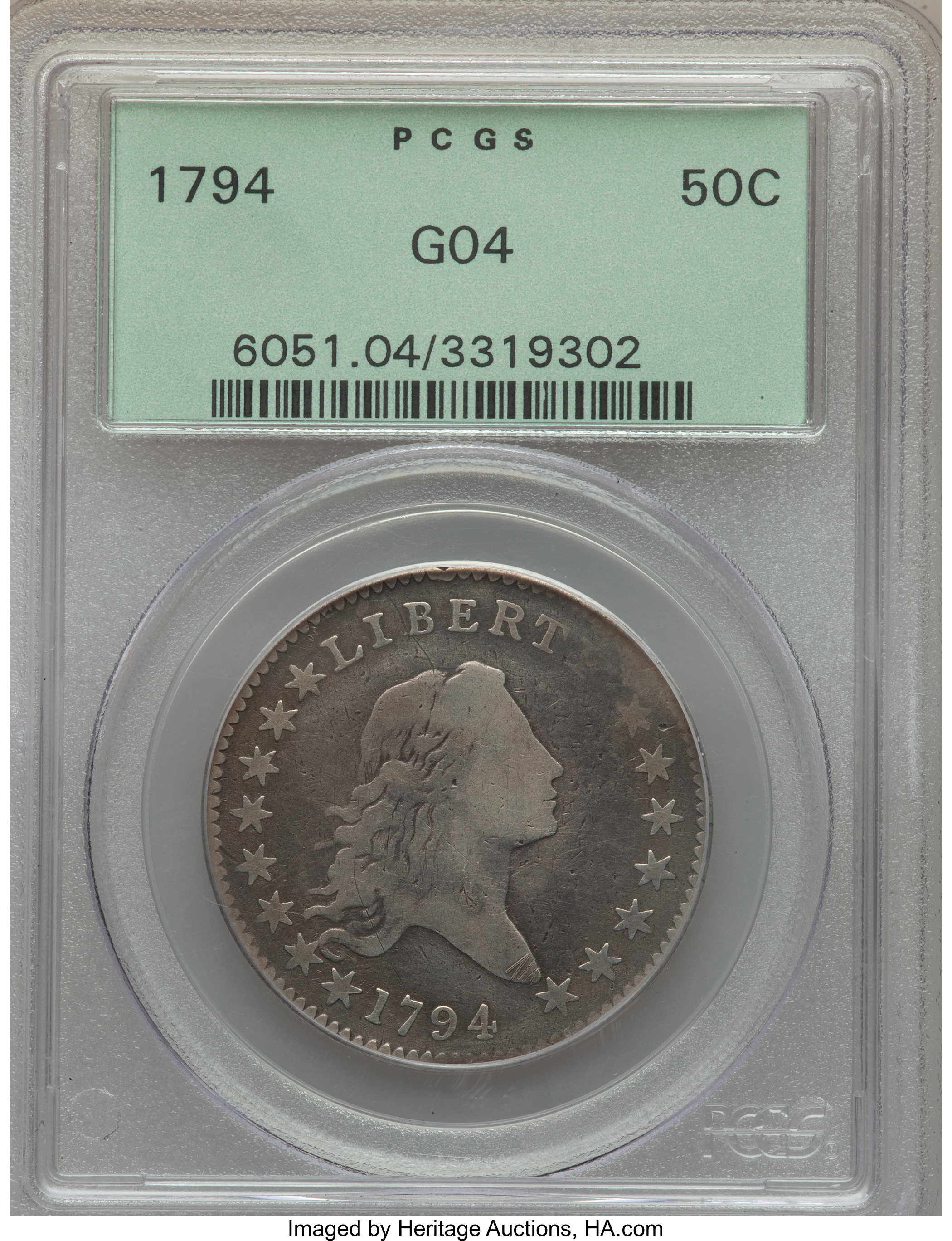 image for: 1794 50C O-105, T-3, R.5, Good 4 PCGS....
