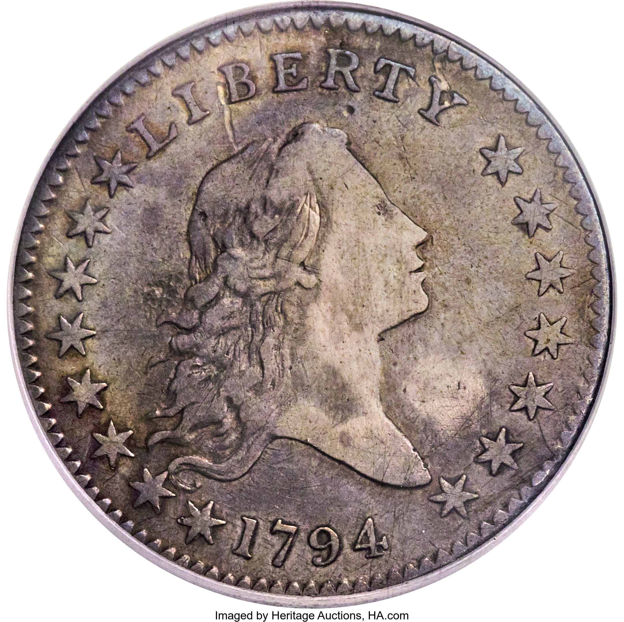 image for: 1794 50C O-105, T-3, R.5 -- Tooled -- NCS. VF Details....