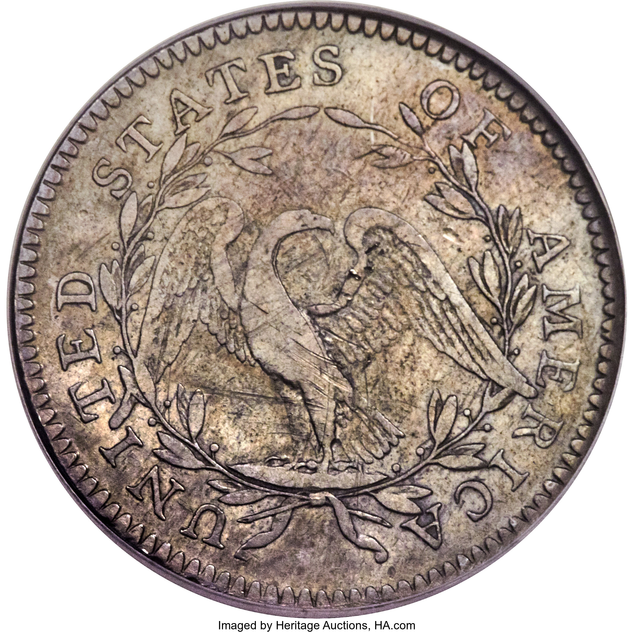 image for: 1794 50C O-105, T-3, R.5 -- Tooled -- NCS. VF Details....