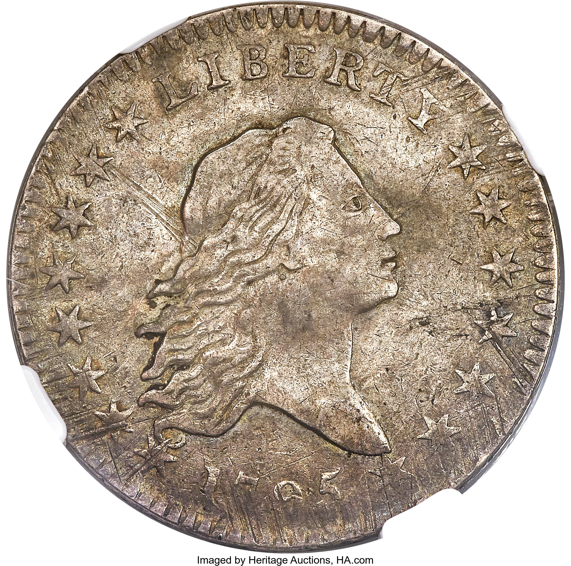 image for: 1795 50C 2 Leaves, O-125, T-13, R.4, XF45 NGC....