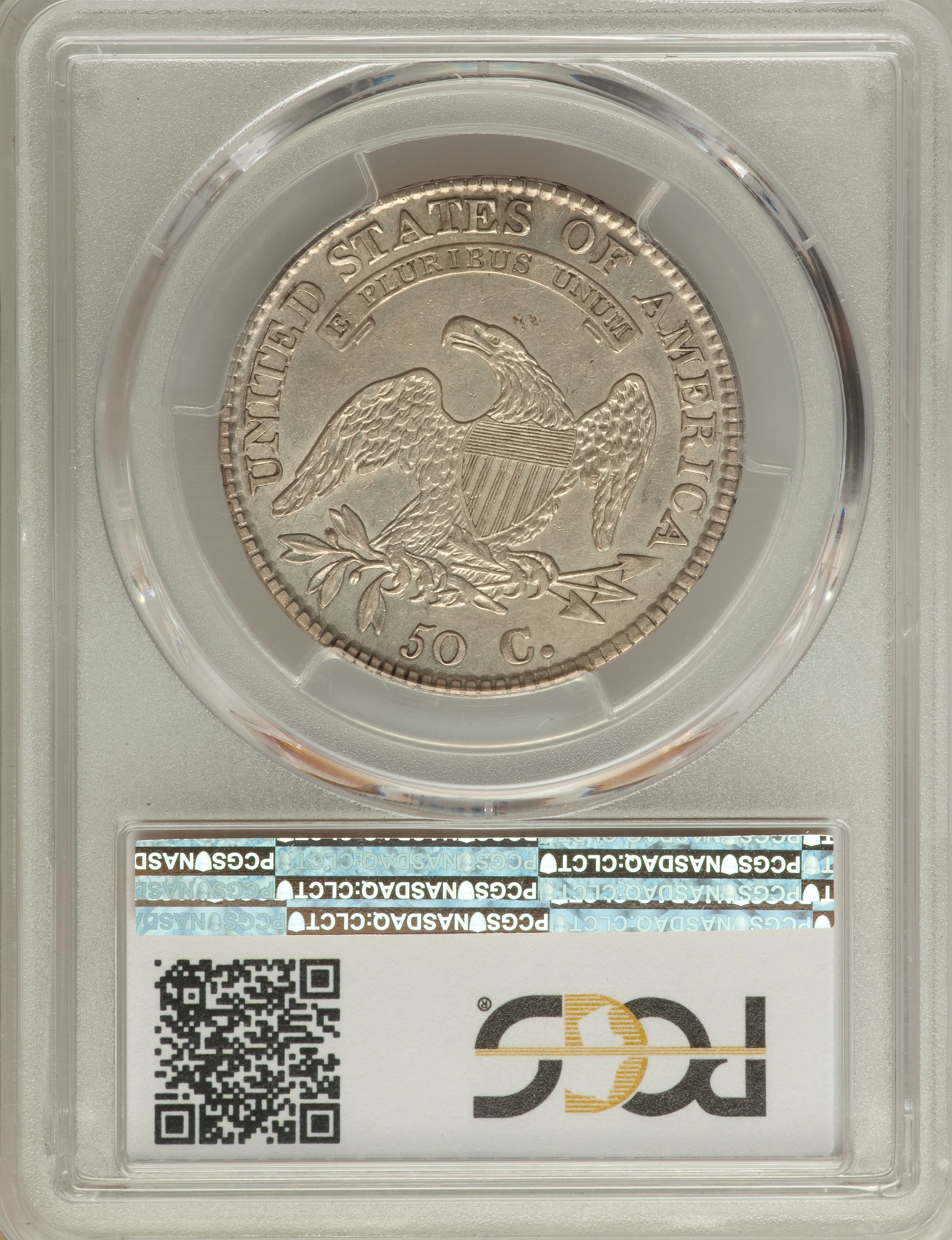 image for: 1812/1 50C Large 8 AU50 PCGS. O-101a, R.5....