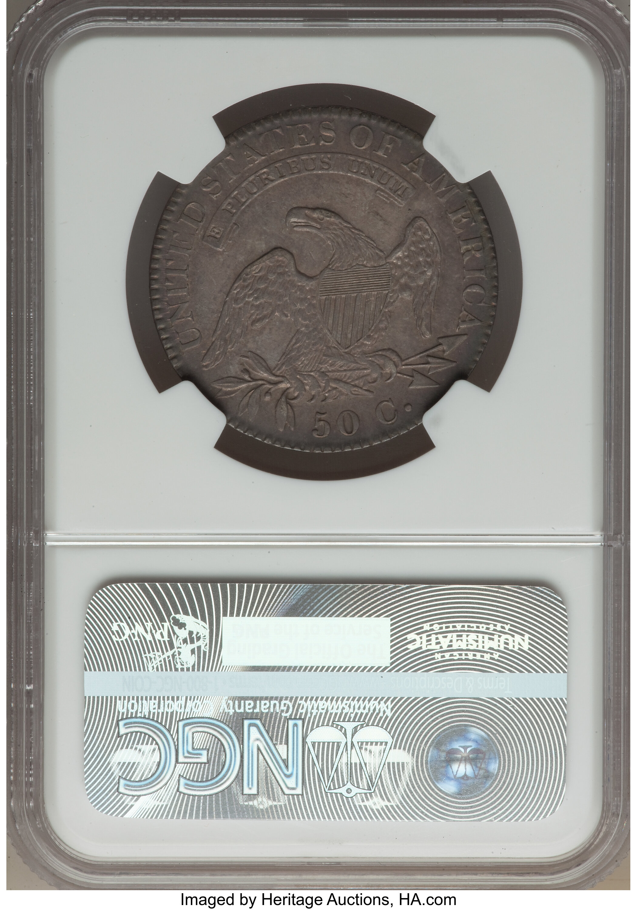 image for: 1822 50C O-104, R.3, AU55 NGC....