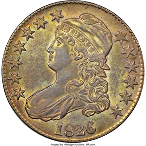 image for: 1826 50C O-109, R.1, AU58 NGC. CAC....