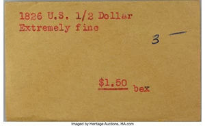 image for: 1826 50C O-109, R.1, AU58 NGC. CAC....
