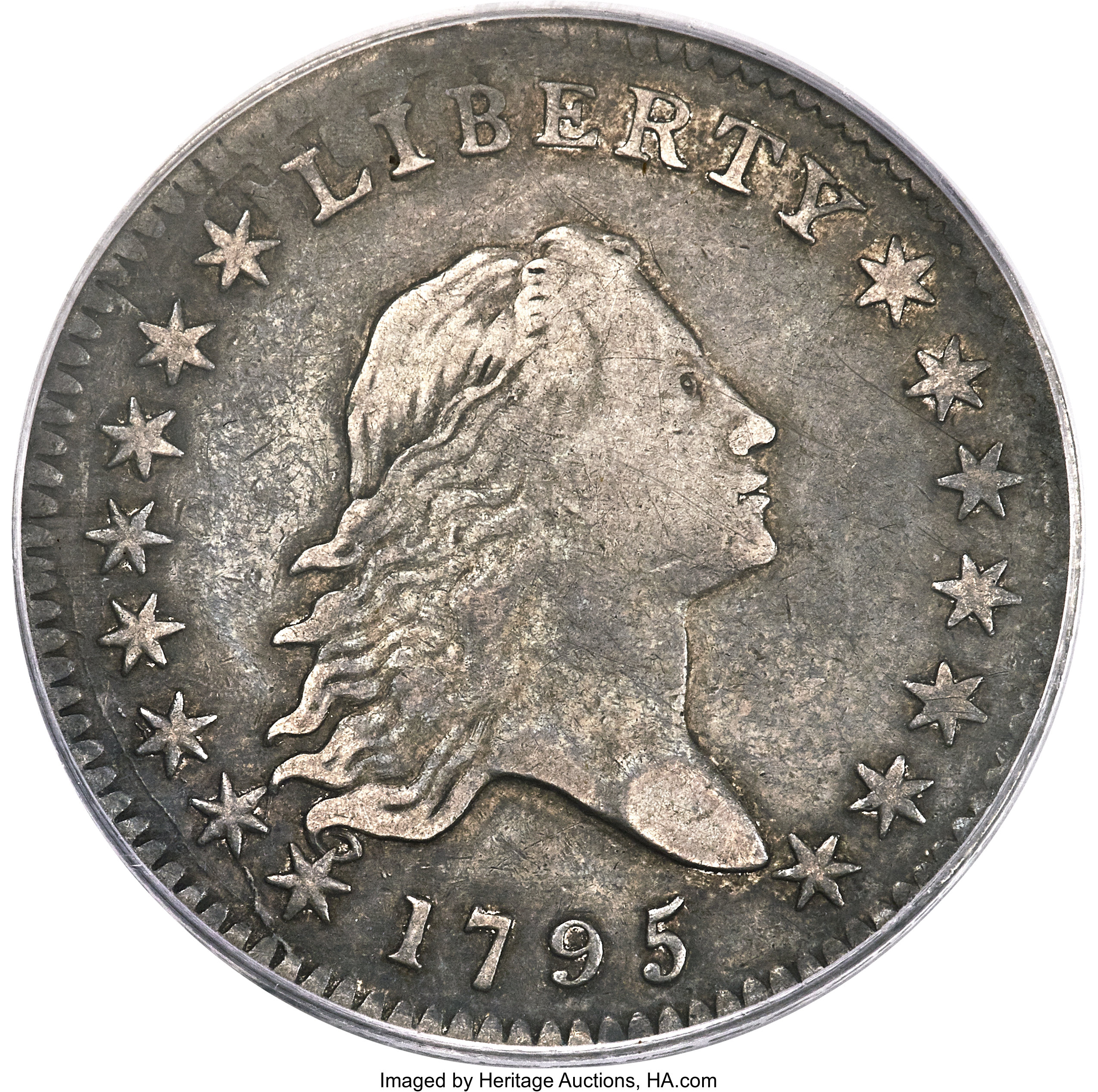 image for: 1795 50C 2 Leaves, O-116, T-11, R.4, VF35 PCGS. CAC....