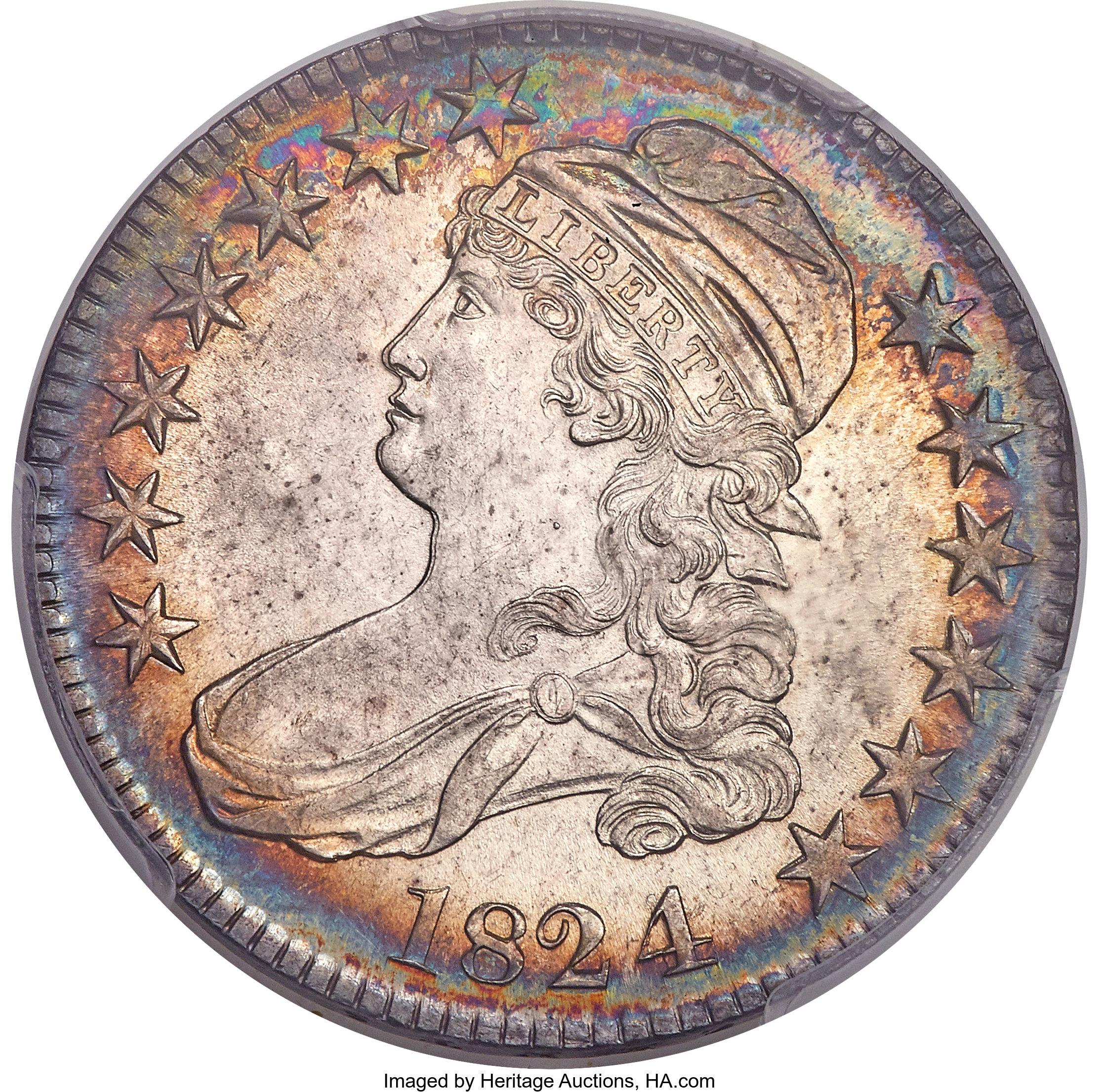 image for: 1824/4 50C O-110, R.2, MS63 PCGS. CAC....