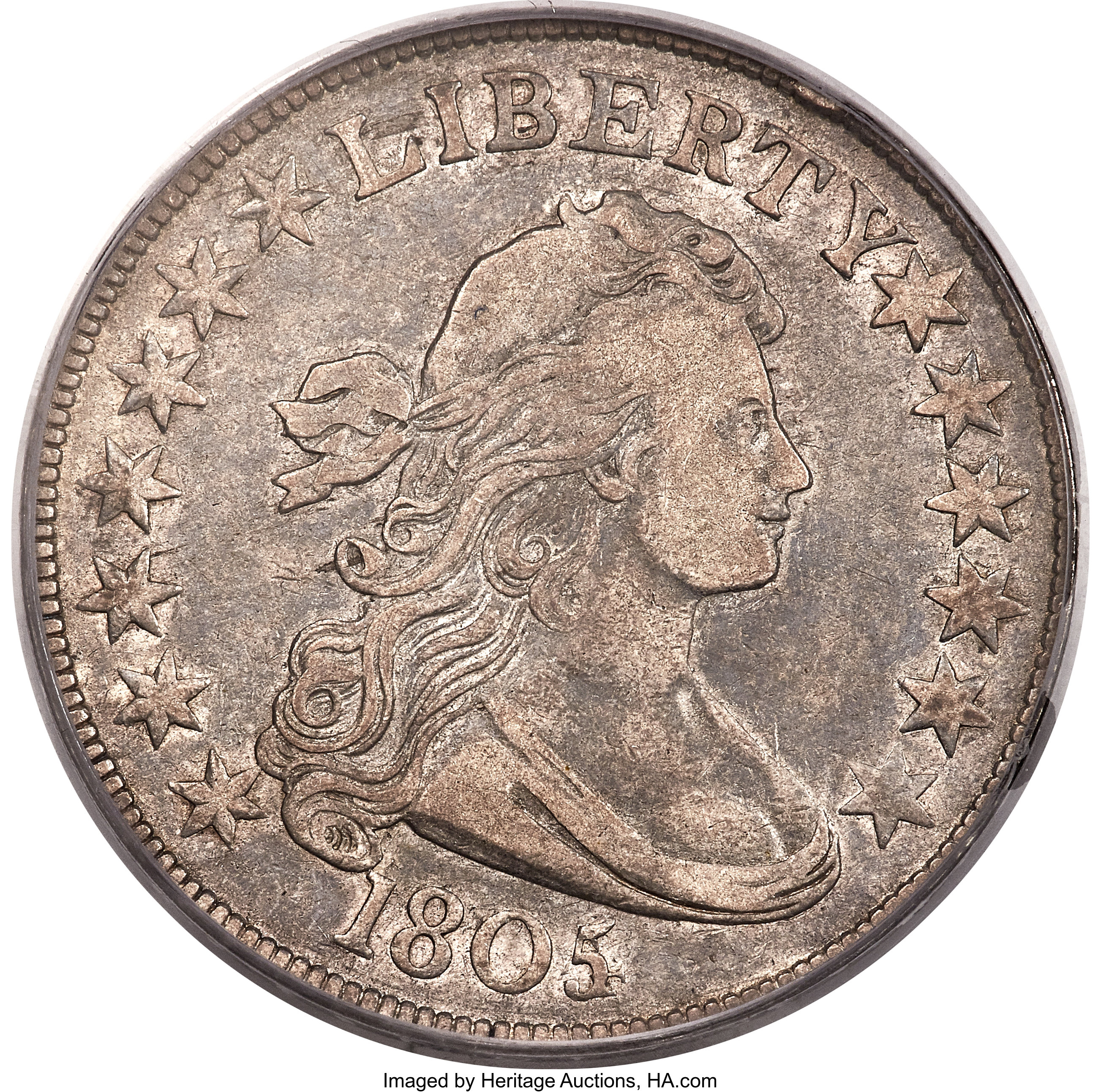 image for: 1805/4 50C O-102, T-5, R.3, VF35 PCGS....