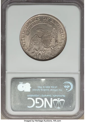 image for: 1809 50C Normal Edge, O-103, R.1, AU58 NGC....