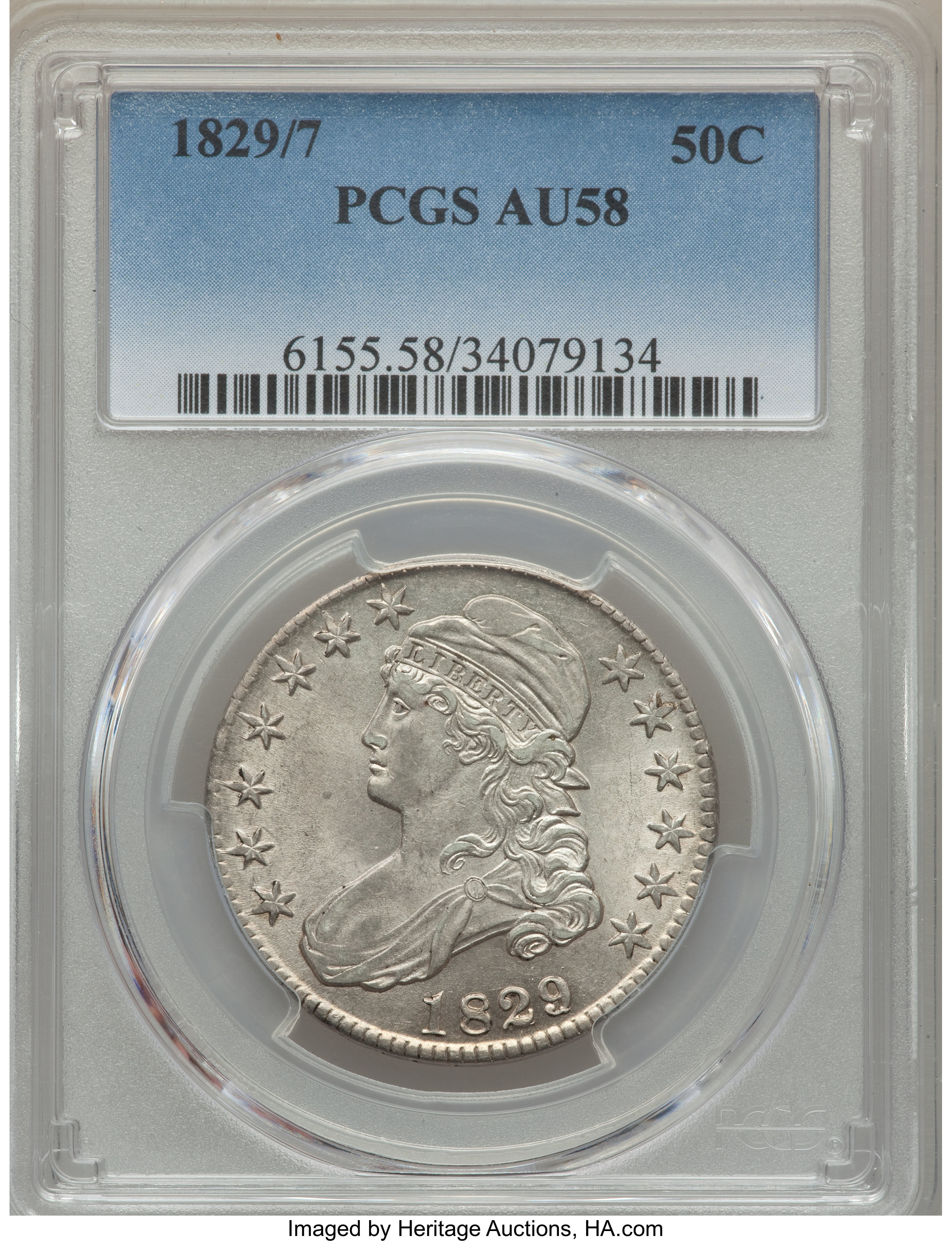 image for: 1829/7 50C O-101, R.1, AU58 PCGS....