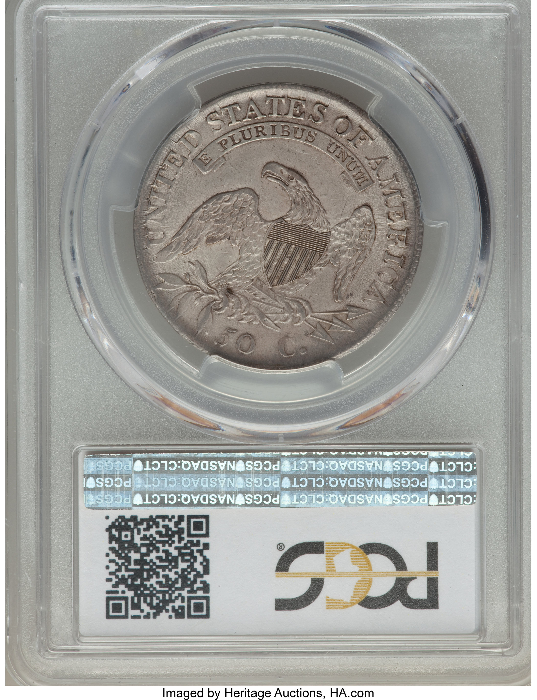 image for: 1811 50C Large 8, O-104a, R.1, AU55 PCGS. CAC....