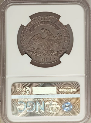 image for: 1824/4 50C O-109, R.2, AU58 NGC....