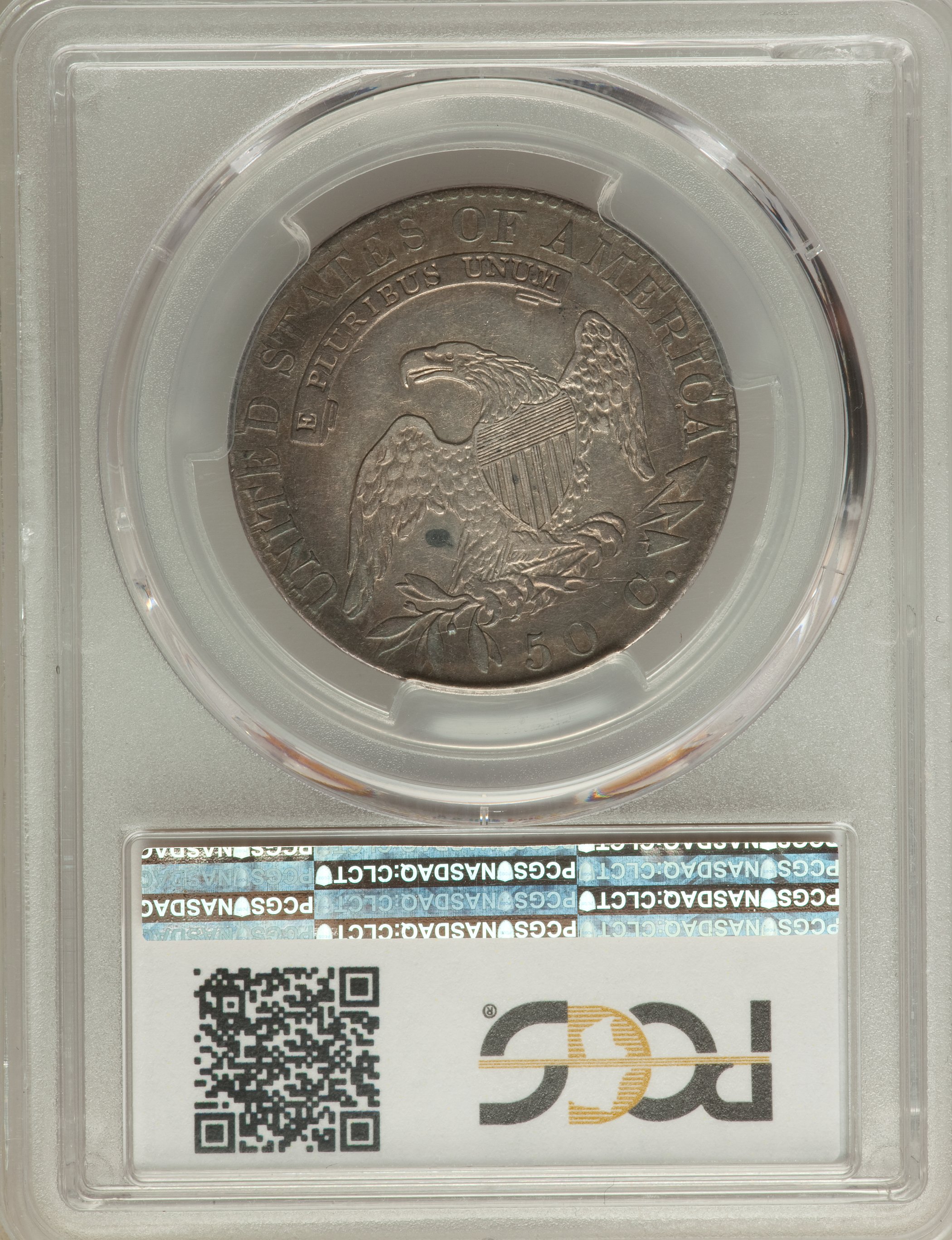 image for: 1819/8 50C Large 9, O-104a, R.2, AU50 PCGS. PCGS Population: (1/3). NGC Census: (1/3). Bid for problem-free NGC/PCGS AU50. ...