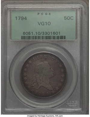 image for: 1794 50C O-101, T-7, High R.3, VG10 PCGS....