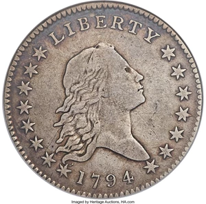 image for: 1794 50C O-101, T-7, High R.3, VF20 ANACS....