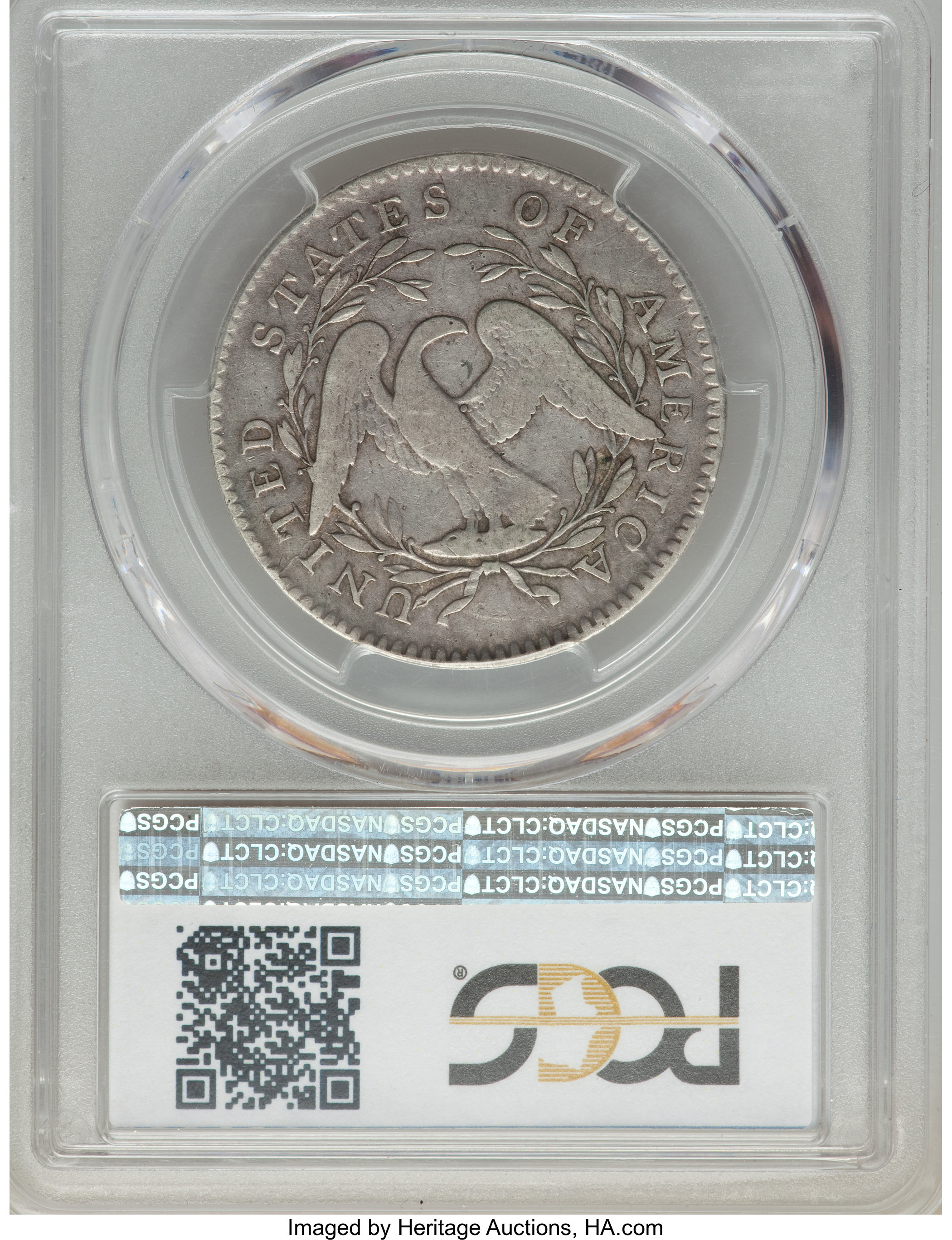 image for: 1795 50C 2 Leaves, O-105a, T-25, R.4, Fine 15 PCGS Secure....