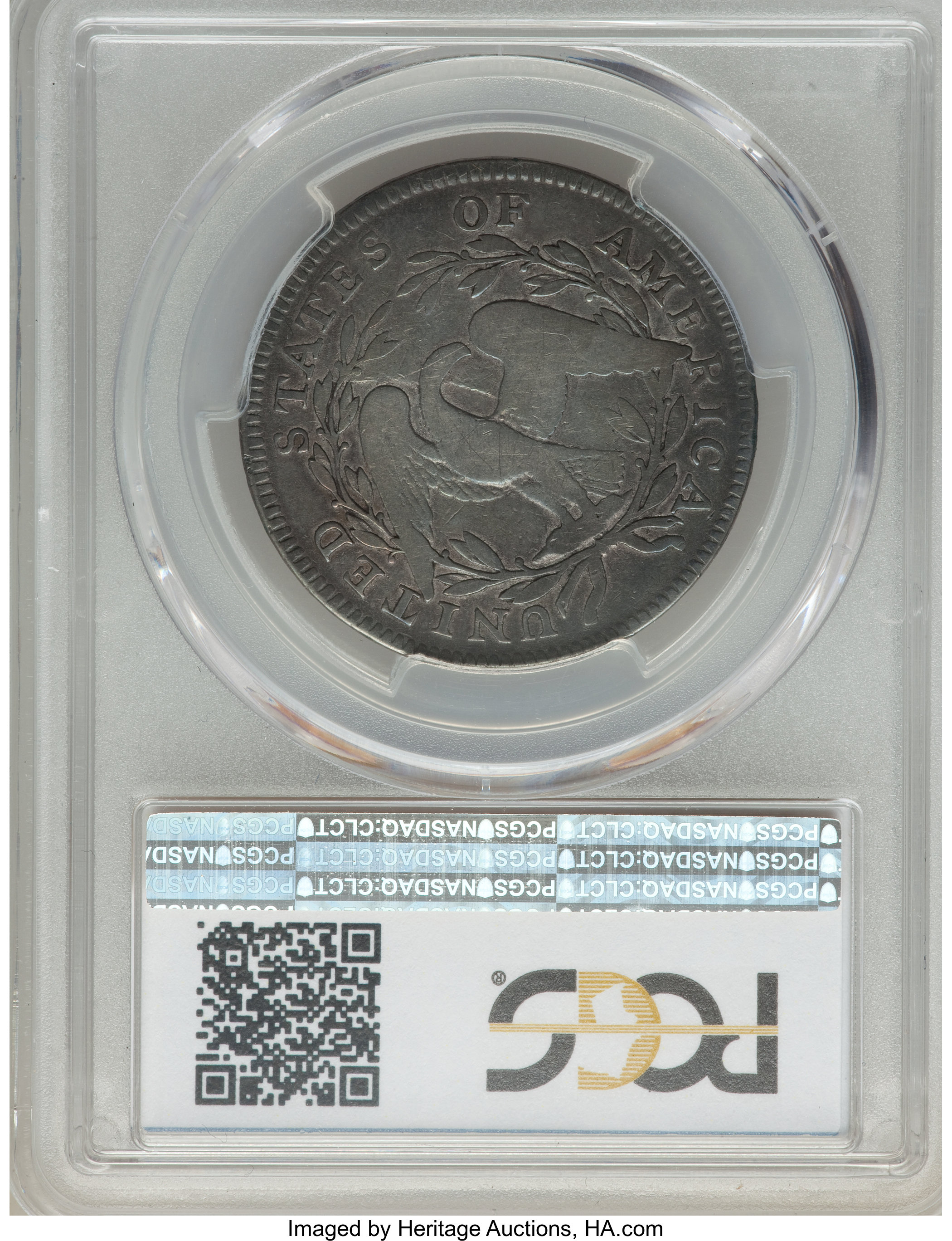 image for: 1795 50C 2 Leaves, O-106, T-30, R.6, Fine 12 PCGS....