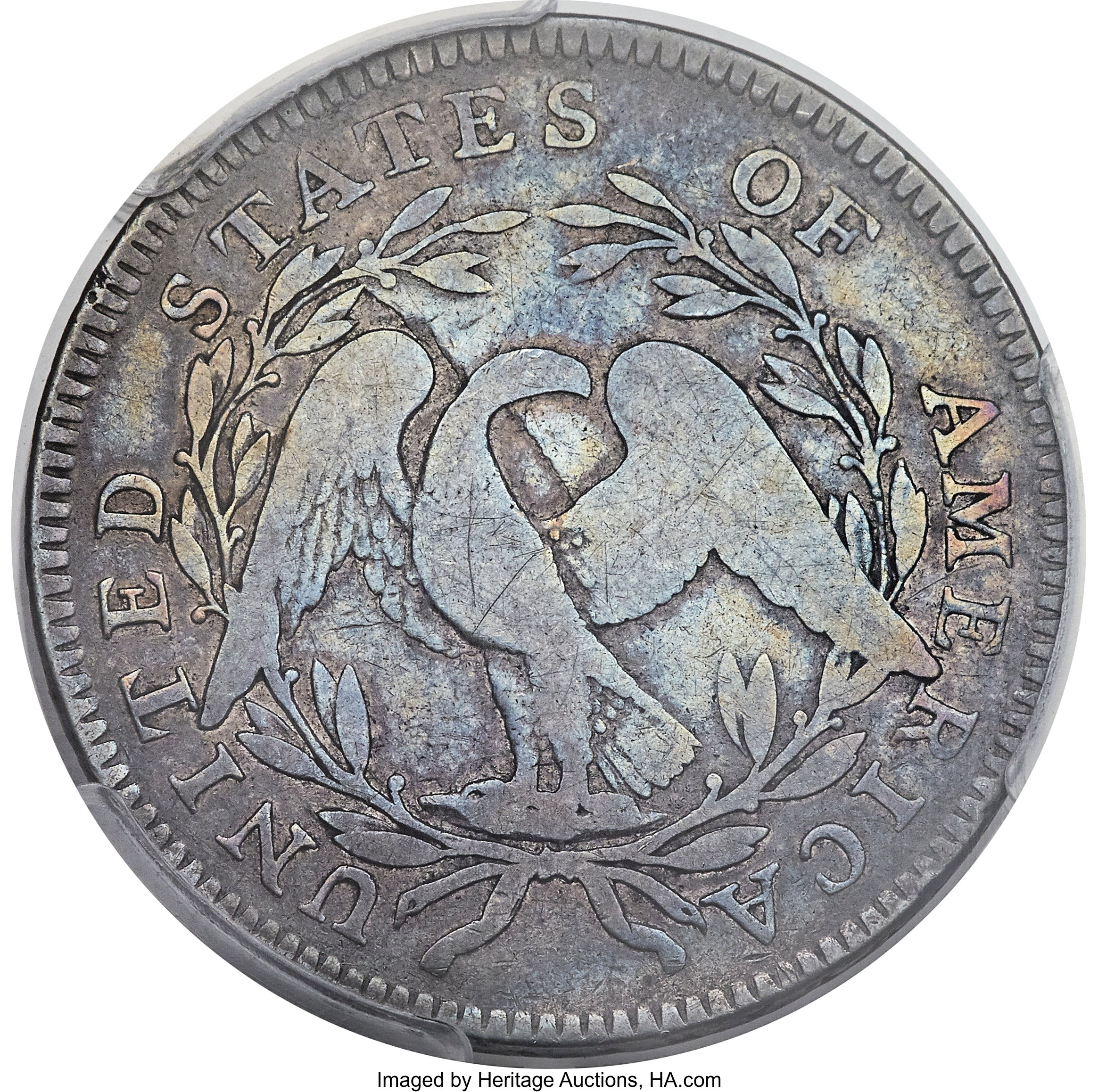 image for: 1795 50C 2 Leaves, O-106, T-30, R.6, Fine 12 PCGS....