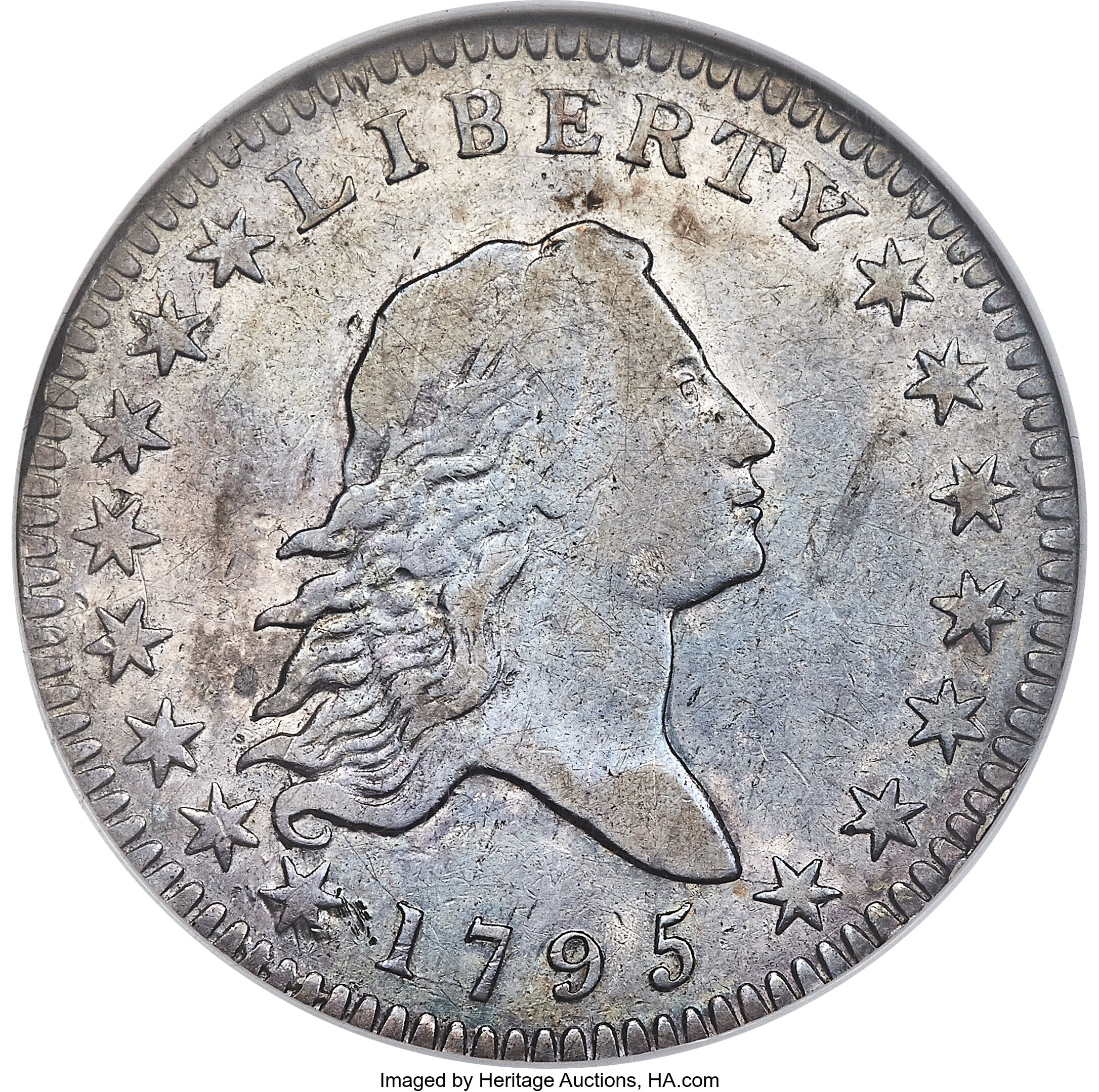 image for: 1795 50C Two Leaves, O-108a, T-17, R.4, VF30 NGC....